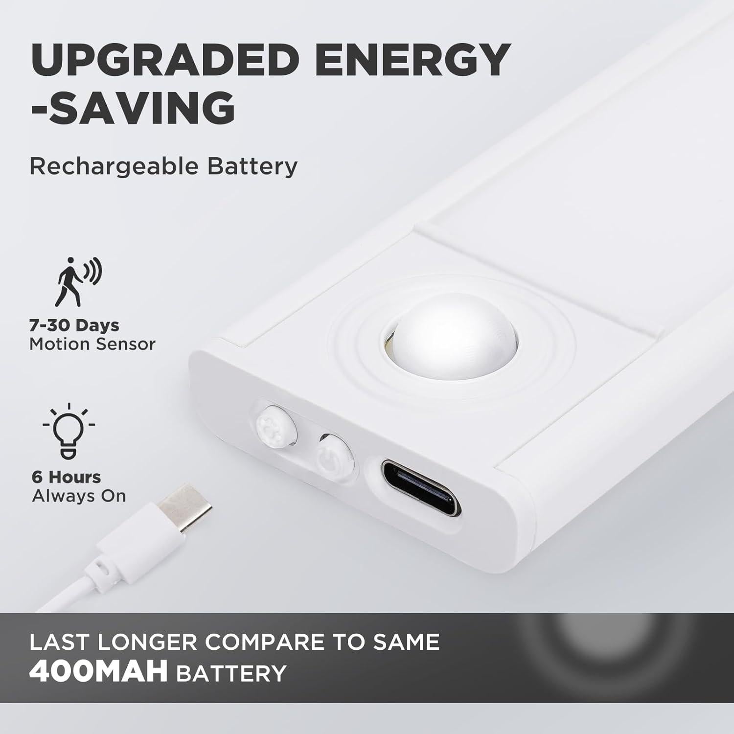 Luz Bajo Gabinete Recargable OMXDG 20.32cm con Sensor de Movimiento