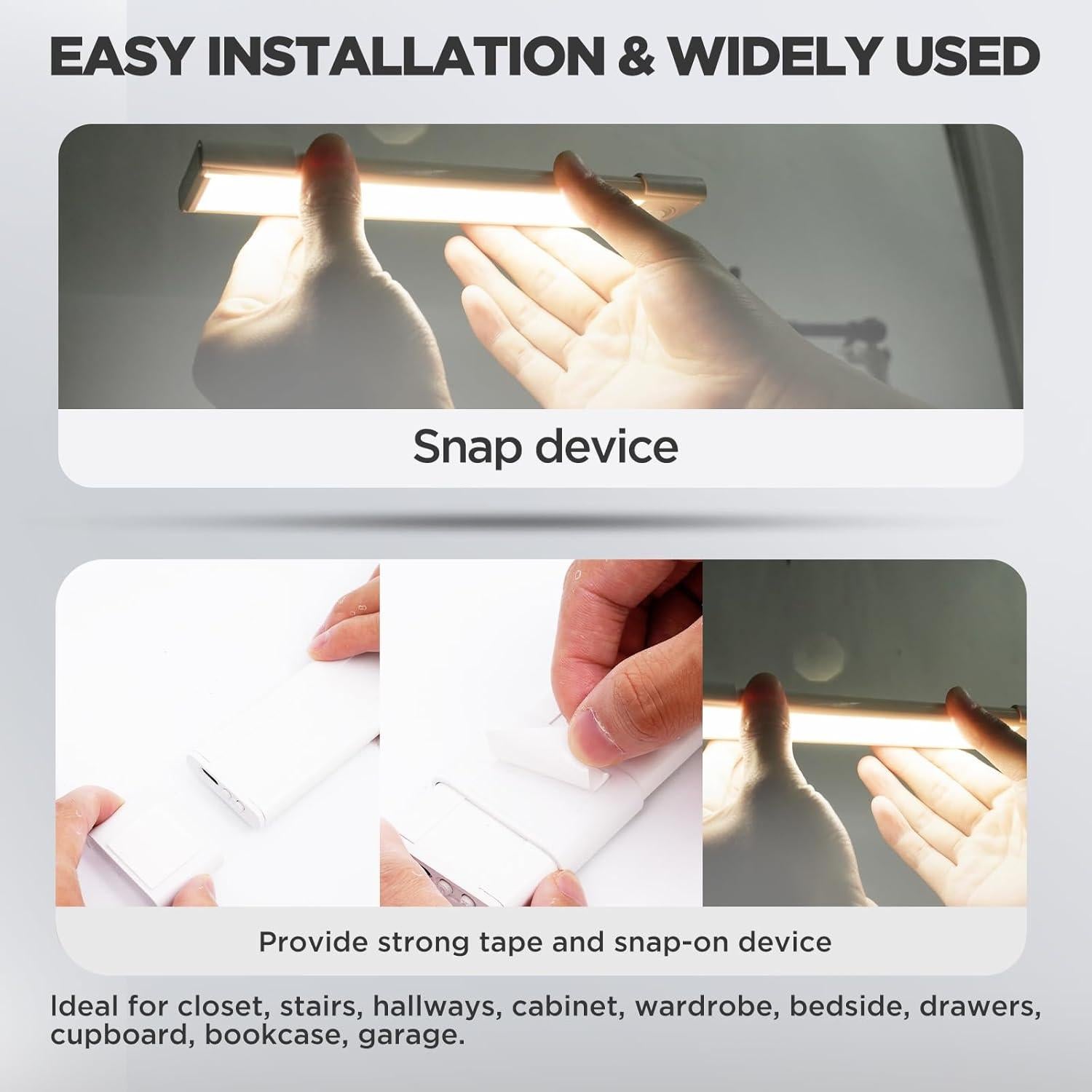 Luz Bajo Gabinete Recargable OMXDG 20.32cm con Sensor de Movimiento