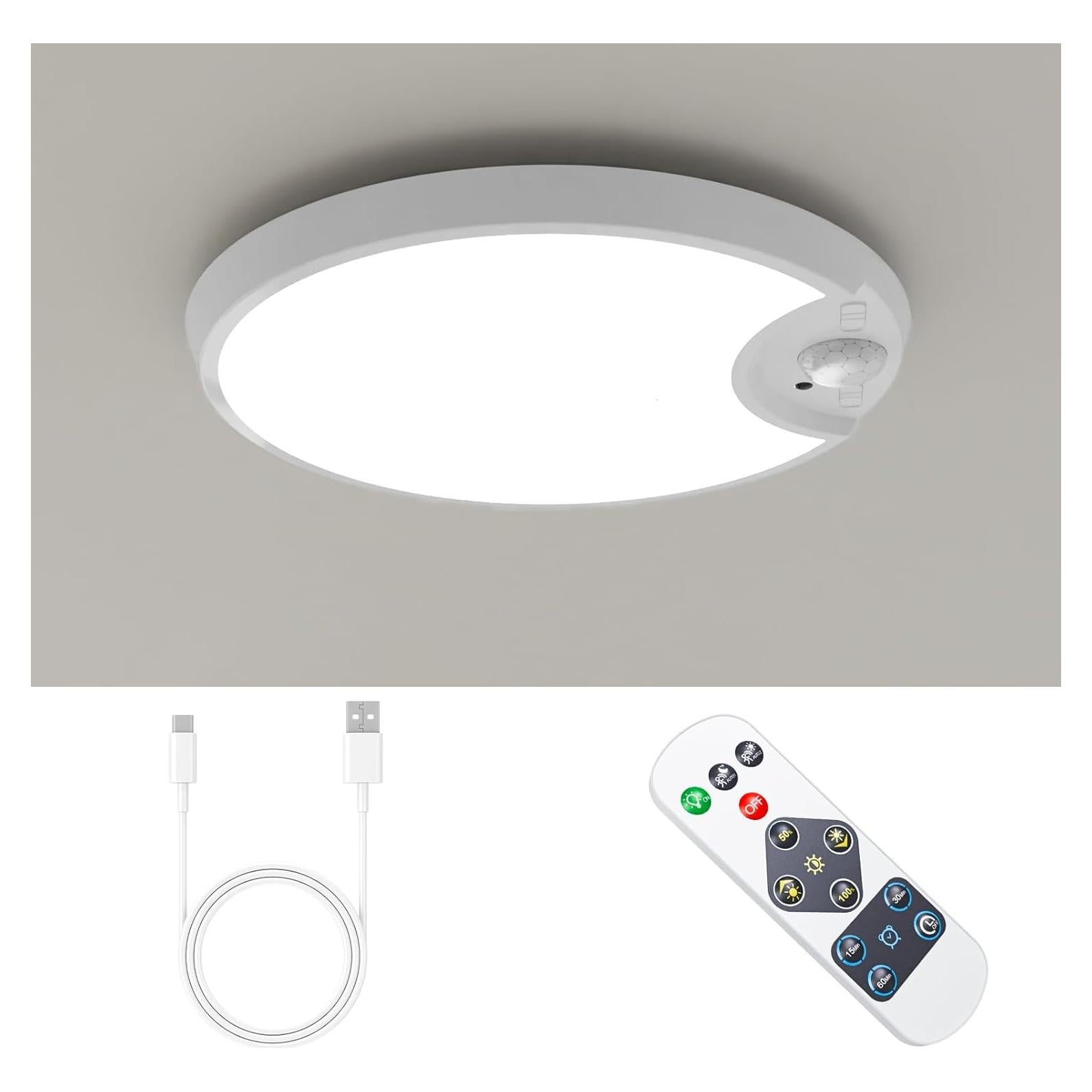 Luz de Techo LED Inalámbrica HM con Sensor de Movimiento 19cm