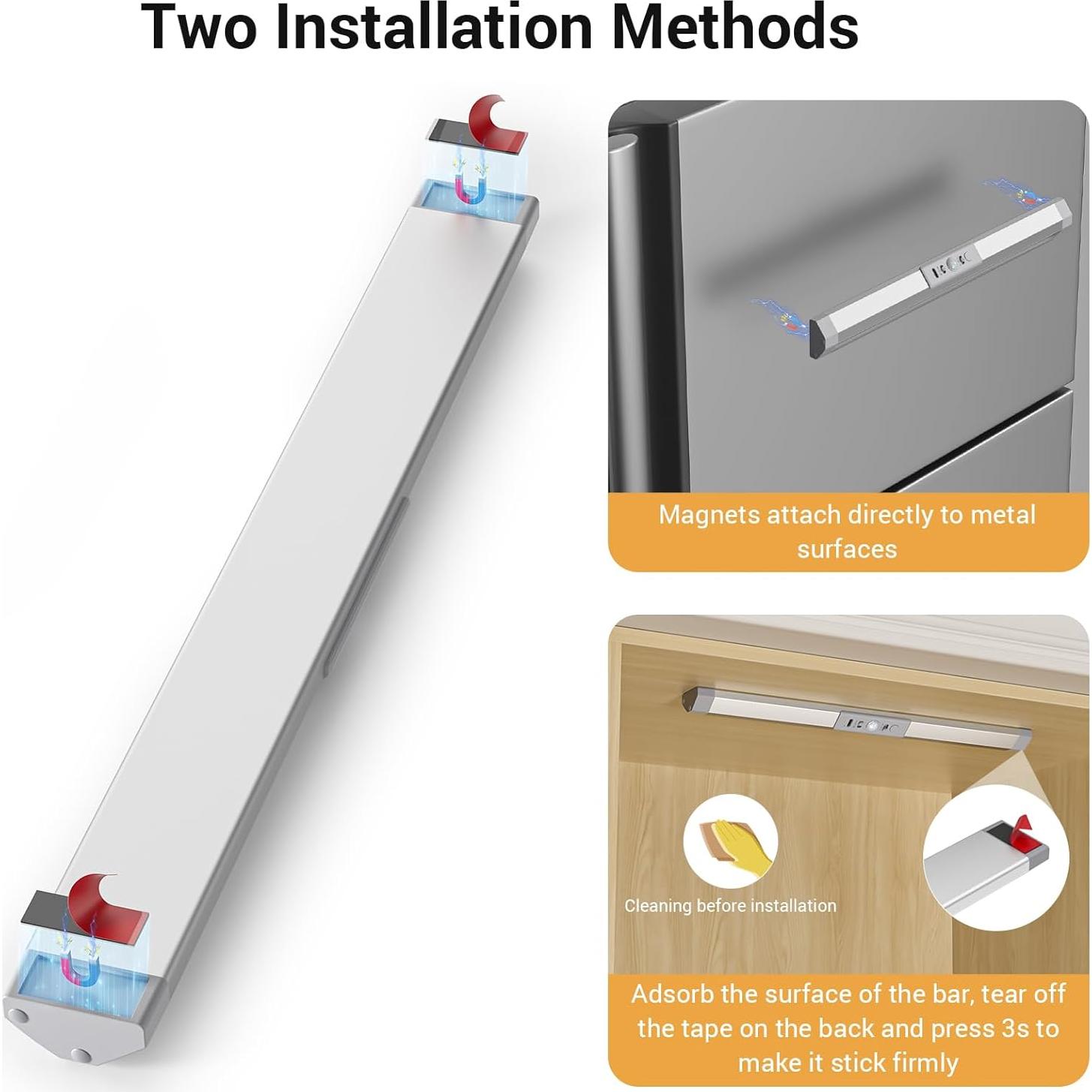 Luces de Armario WOBANE LED Recargables con Sensor de Movimiento 30cm