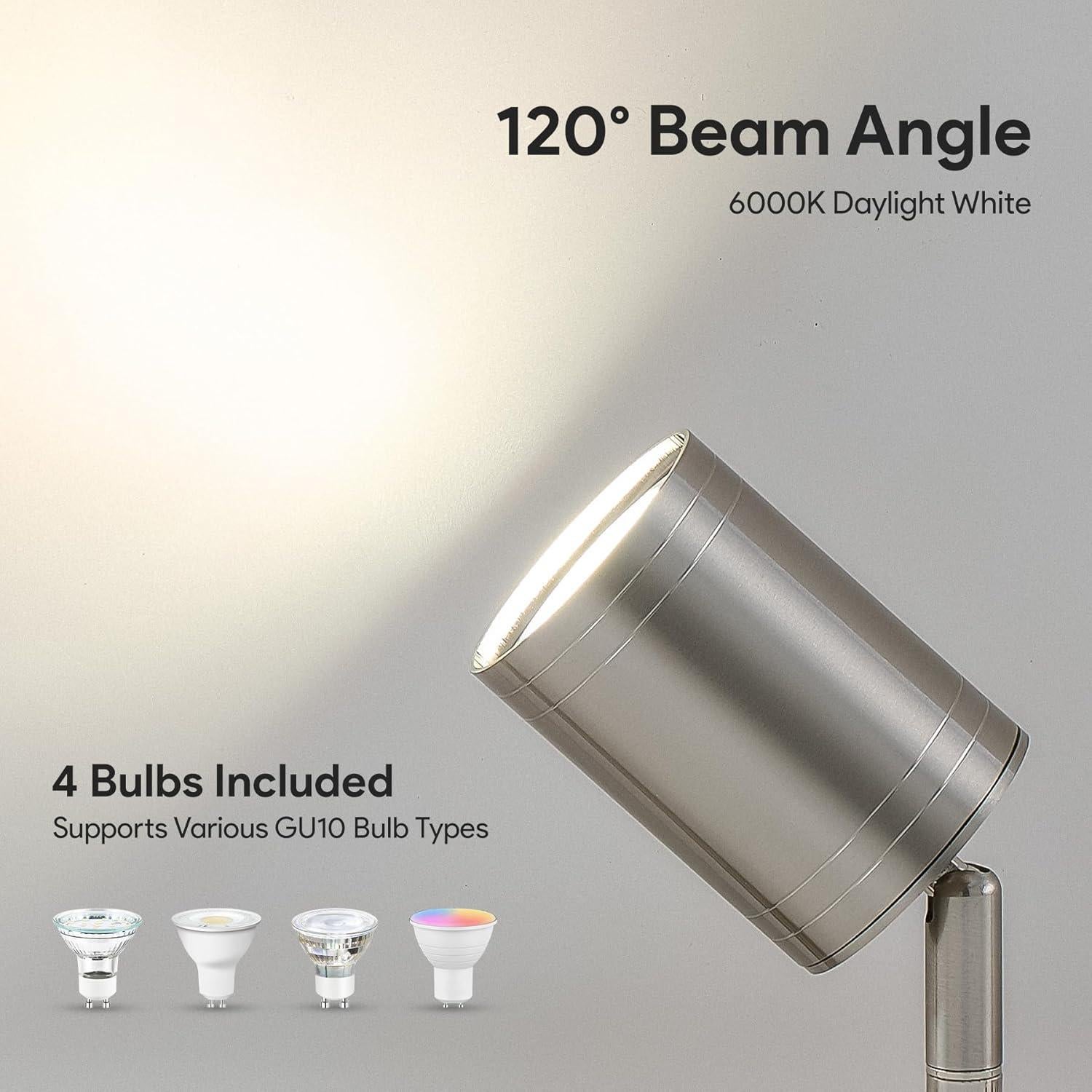 Foco de Techo LED 4 Luces VONLUCE Niquel Ajustable 3 Colores