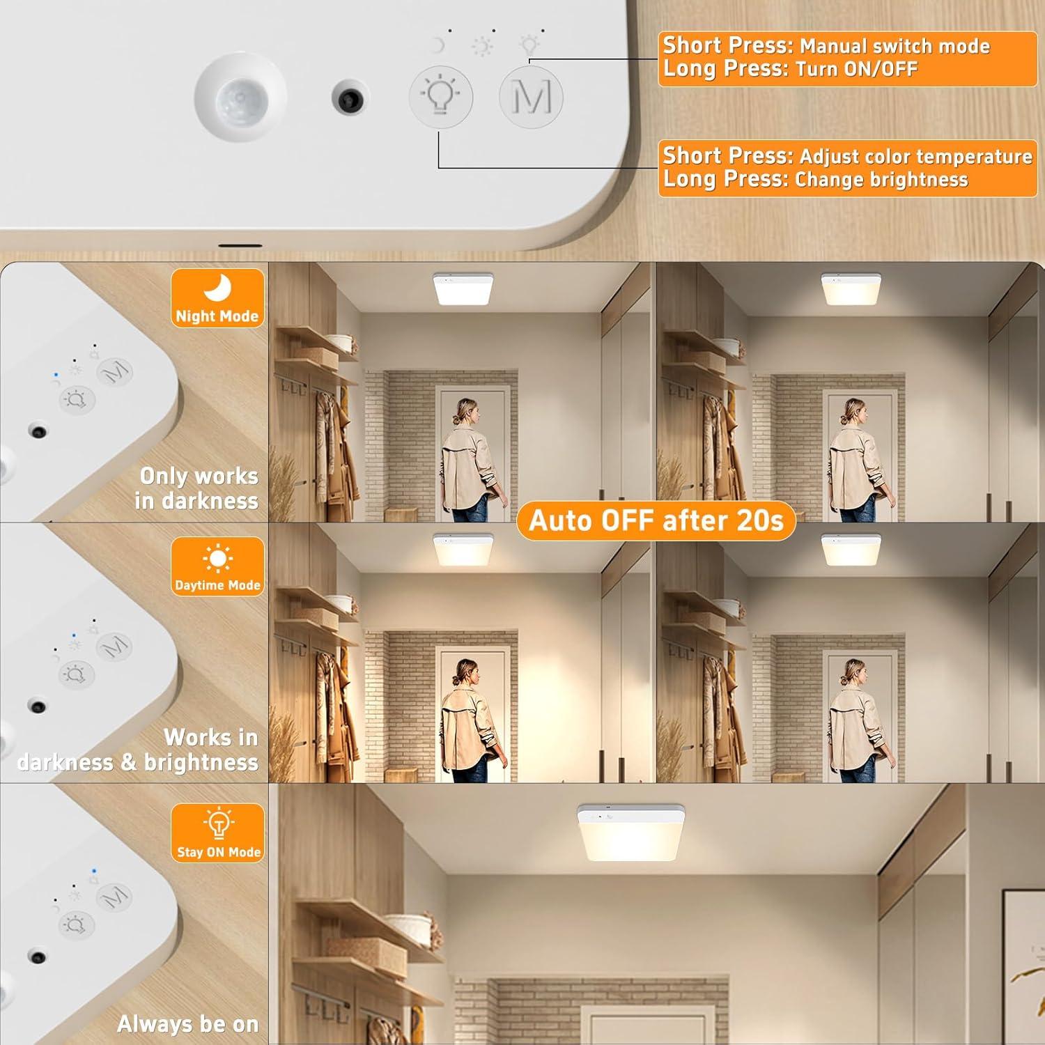 Luz de Armario Recargable TOOWELL con Sensor de Movimiento 20.5cm