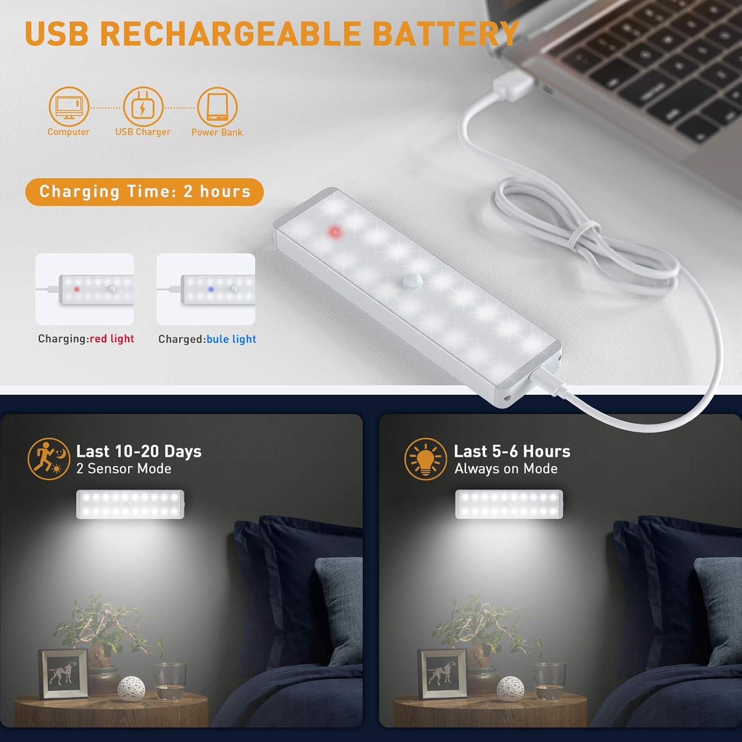 Luz LED recargable Lightbiz 5 Pcs con sensor y control remoto