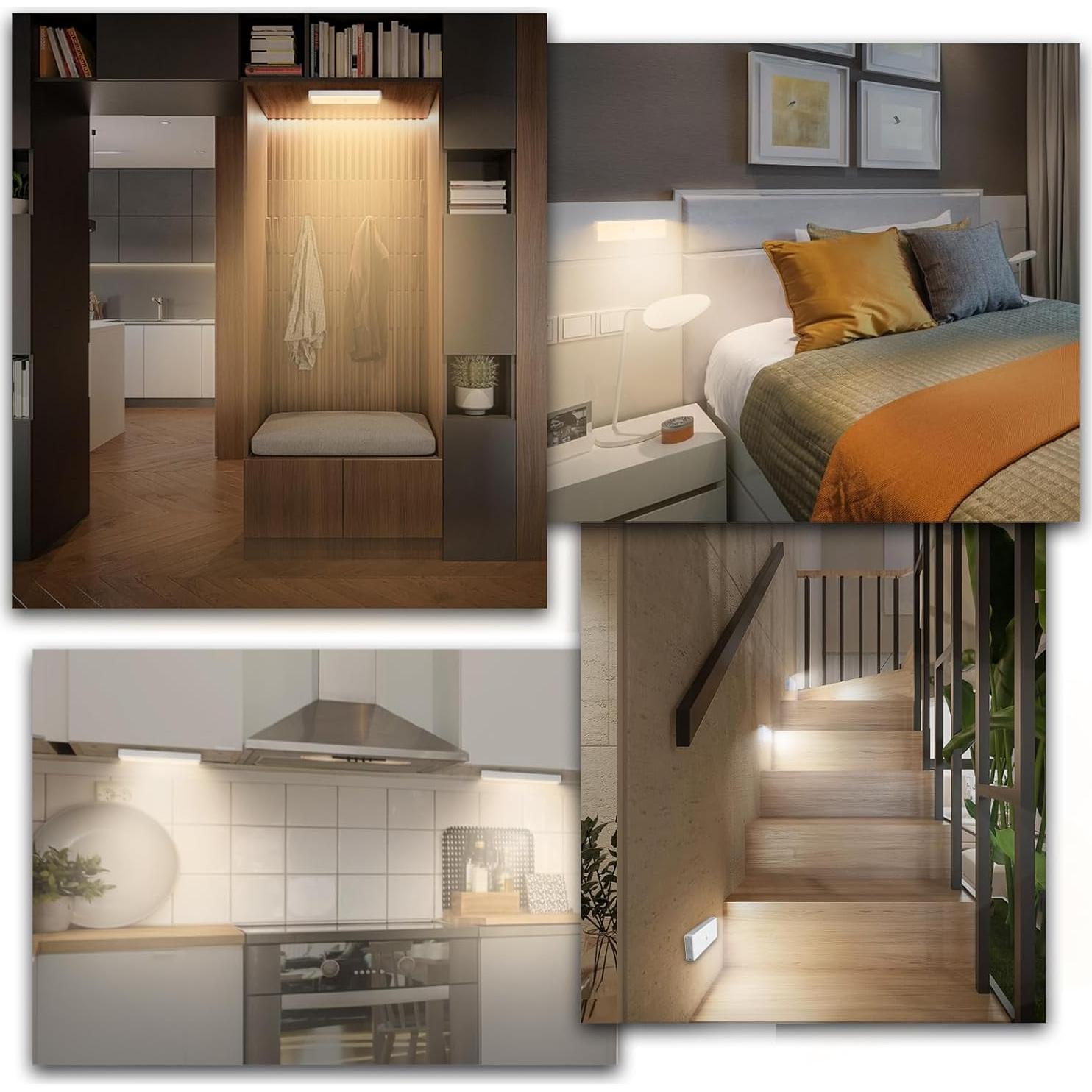 Luz LED recargable Lightbiz 5 Pcs con sensor y control remoto