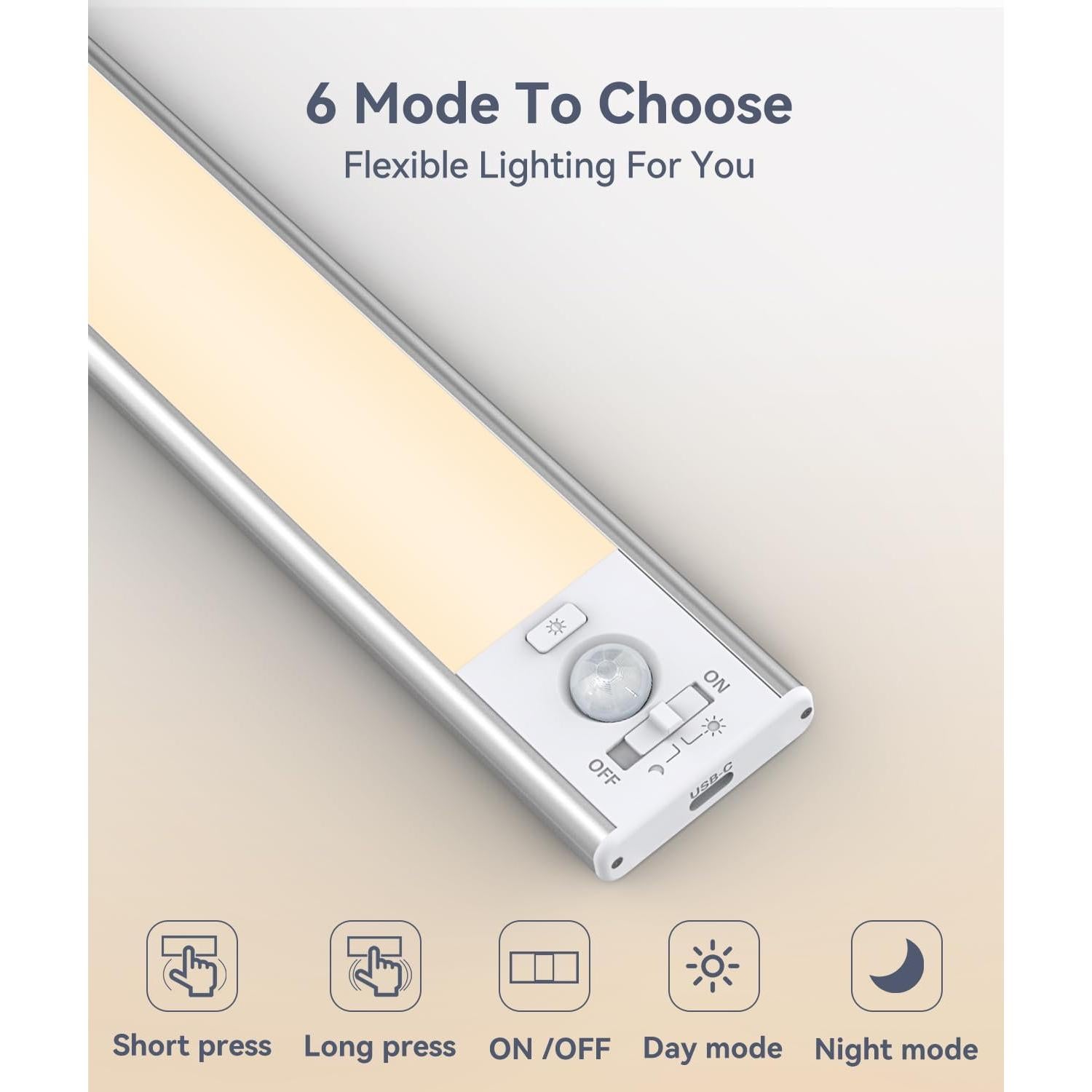 Luz LED Bajo Gabinete DiDiSky 20cm con Sensor de Movimiento