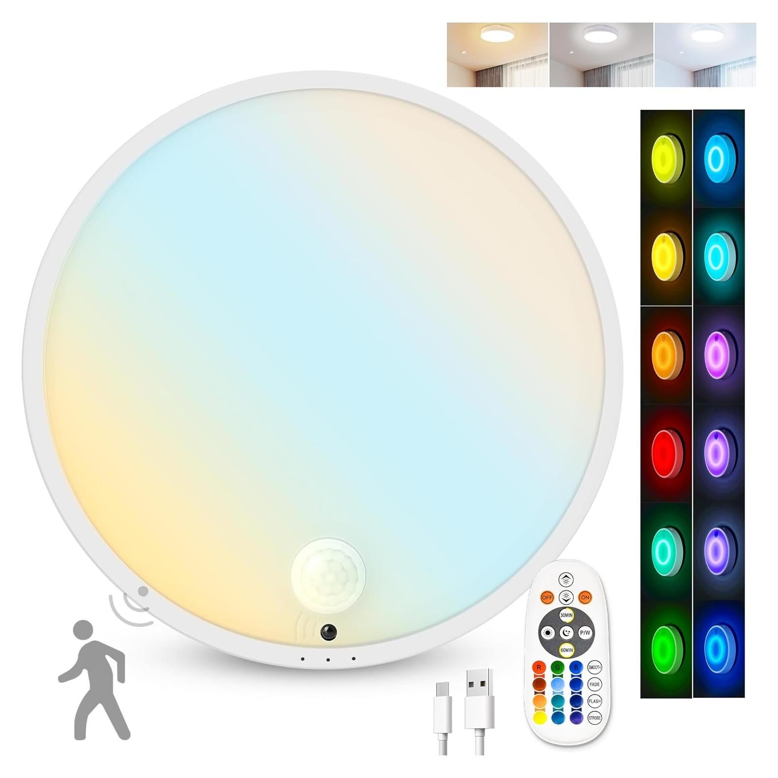 Luz de Techo Recargable CLAKAP con Sensor de Movimiento 700 Lúmenes