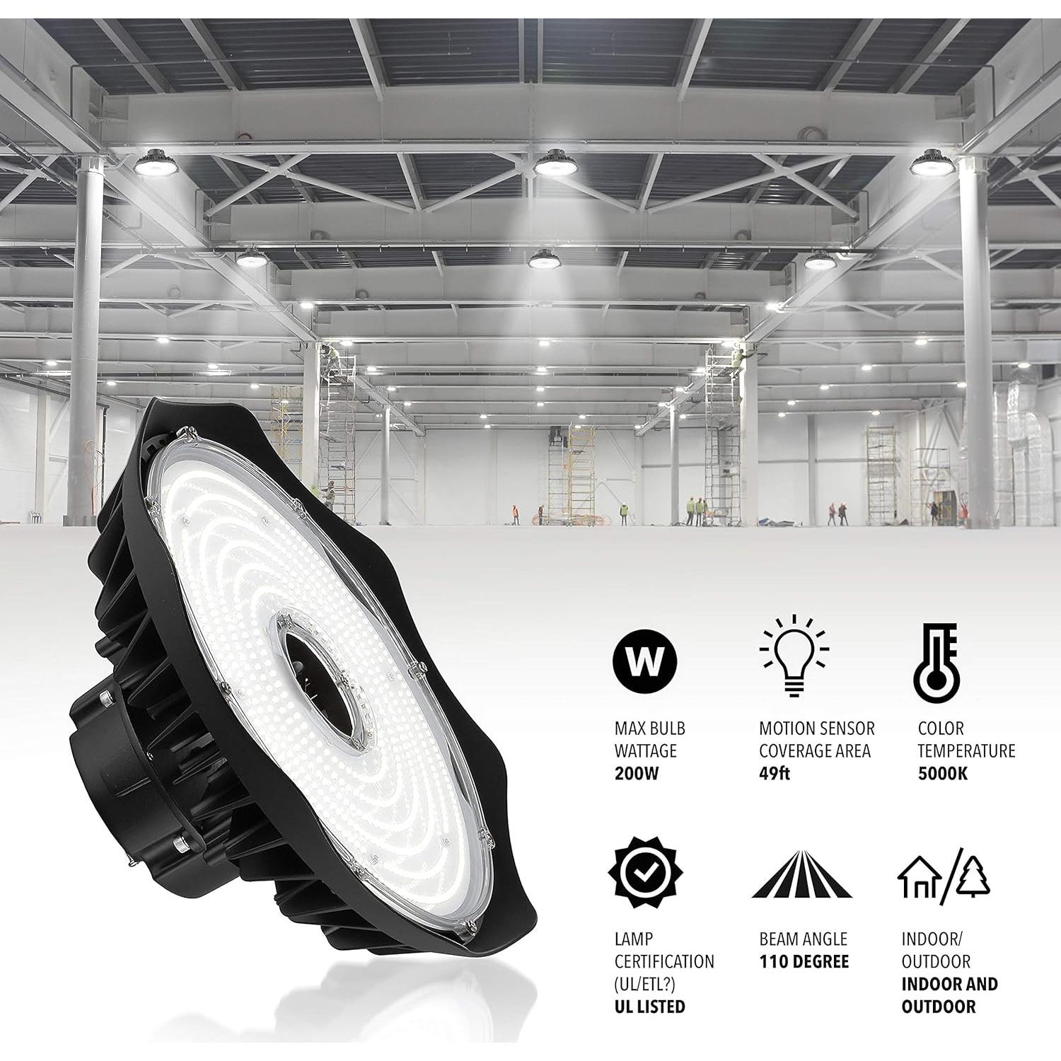 Luz LED de Alta Bahía JONATHAN Y JYL9801A 28600 Lúmenes 5000K