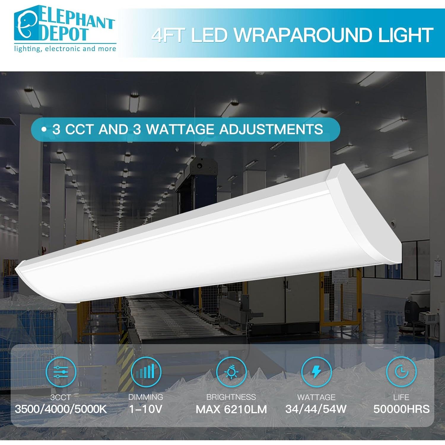 Luminaria LED Envolvente 4 Pies Elephant Depot 6210LM 3 CCT