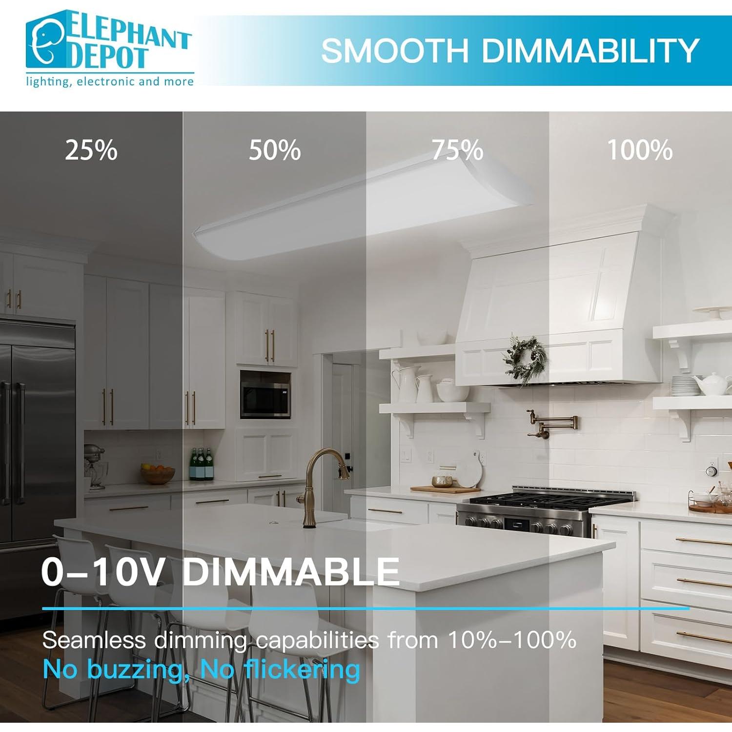 Luminaria LED Envolvente 4 Pies Elephant Depot 6210LM 3 CCT