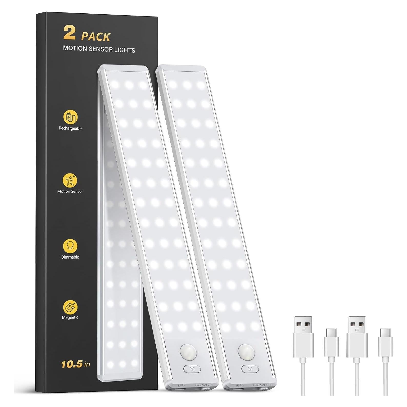 Iluminación Bajo Gabinete OTWKAY 10.5" con Sensor Movimiento - Paquete de 2