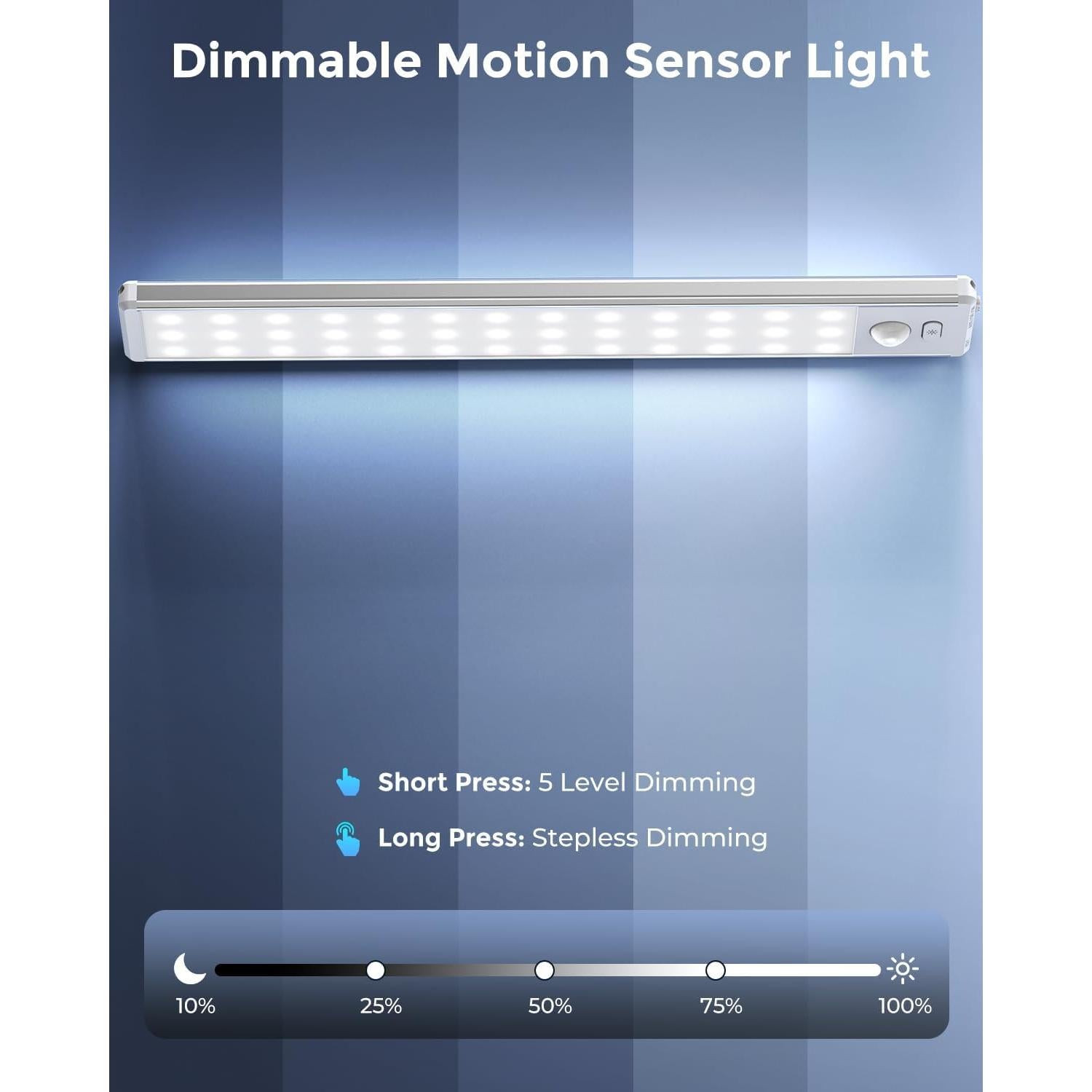 Iluminación Bajo Gabinete OTWKAY 10.5" con Sensor Movimiento - Paquete de 2