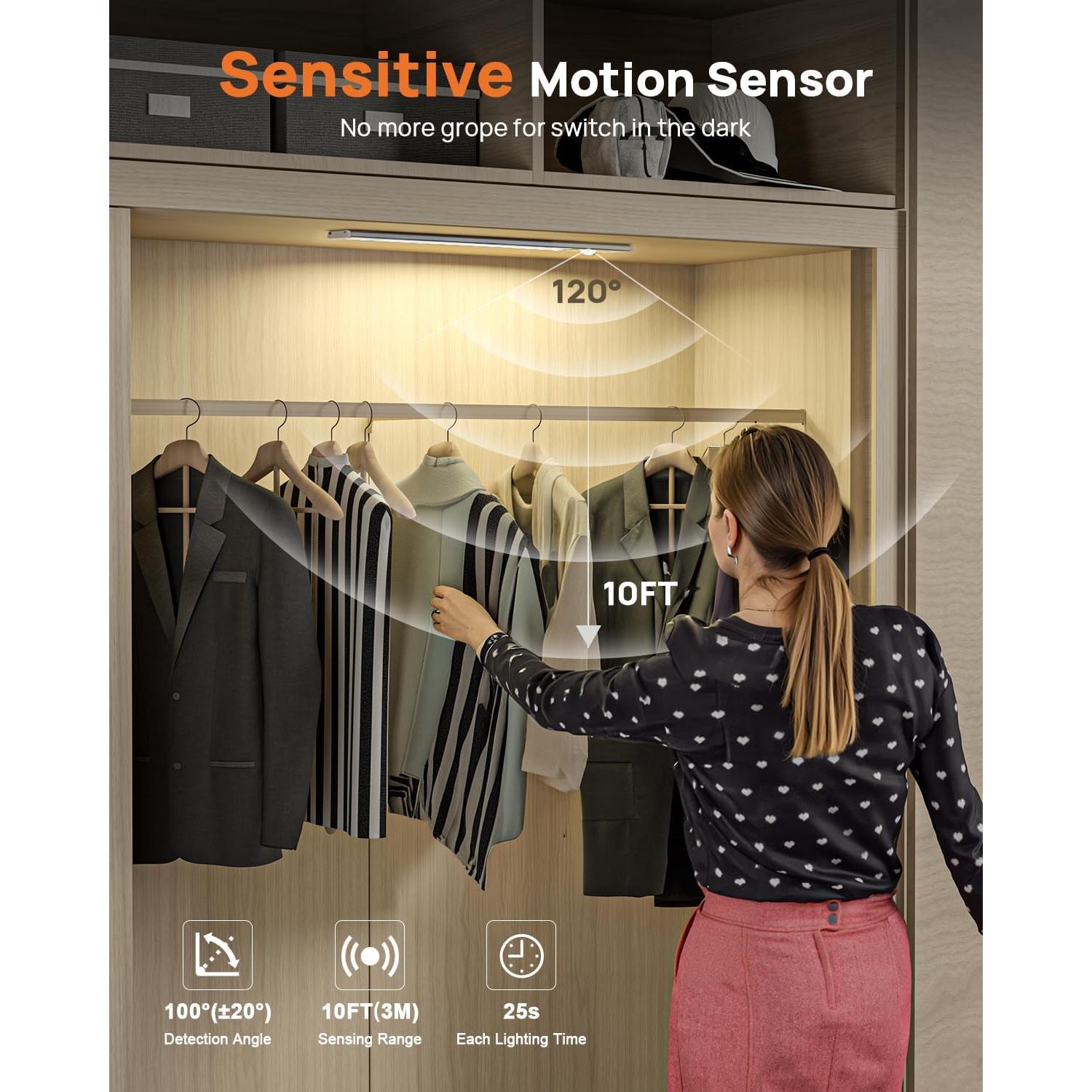 Luces Bajo Gabinete LED LENOMA 40.6cm Control Remoto 4000mAh