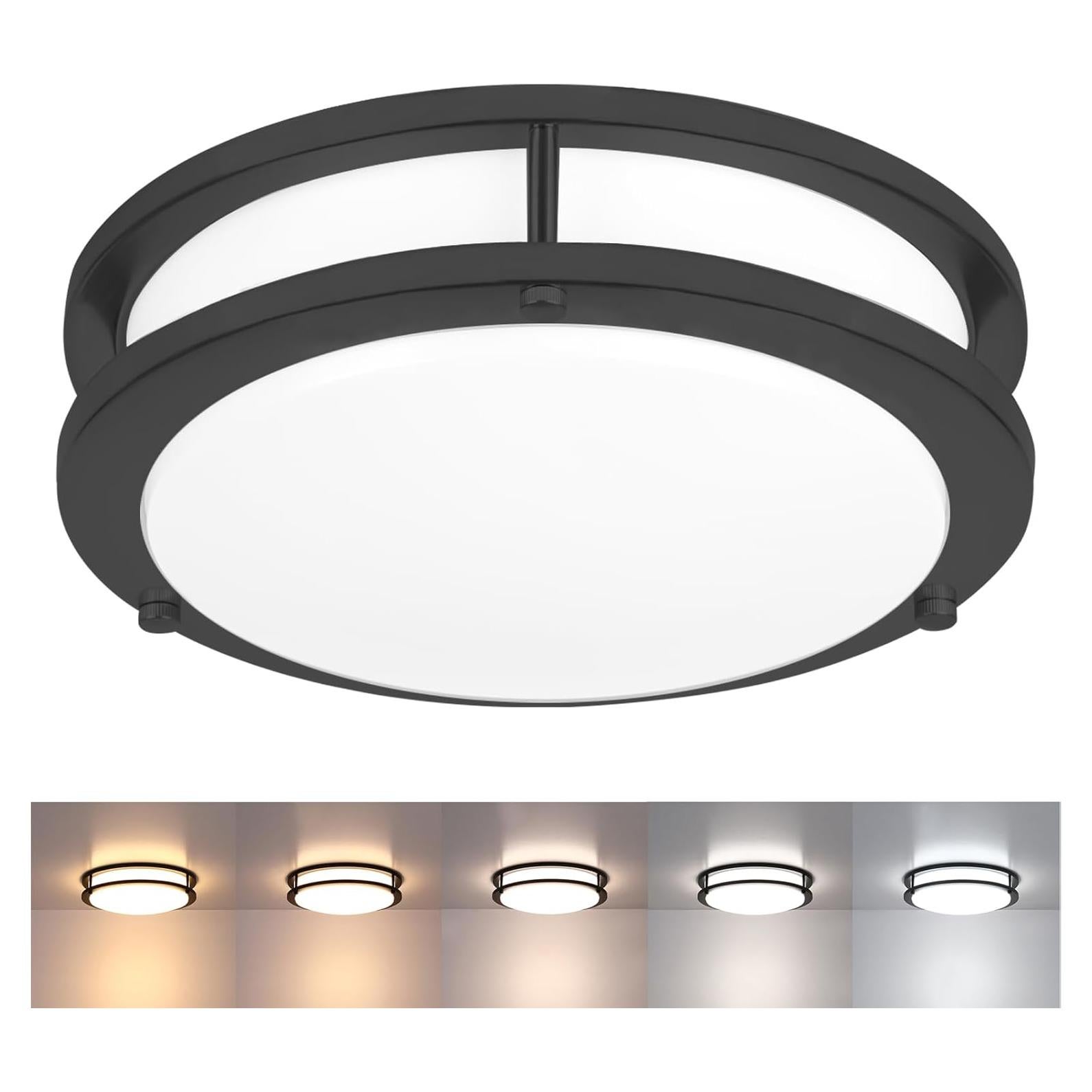 Lámpara de Techo LED 10" Negra Mate 17W 5CCT Faymart