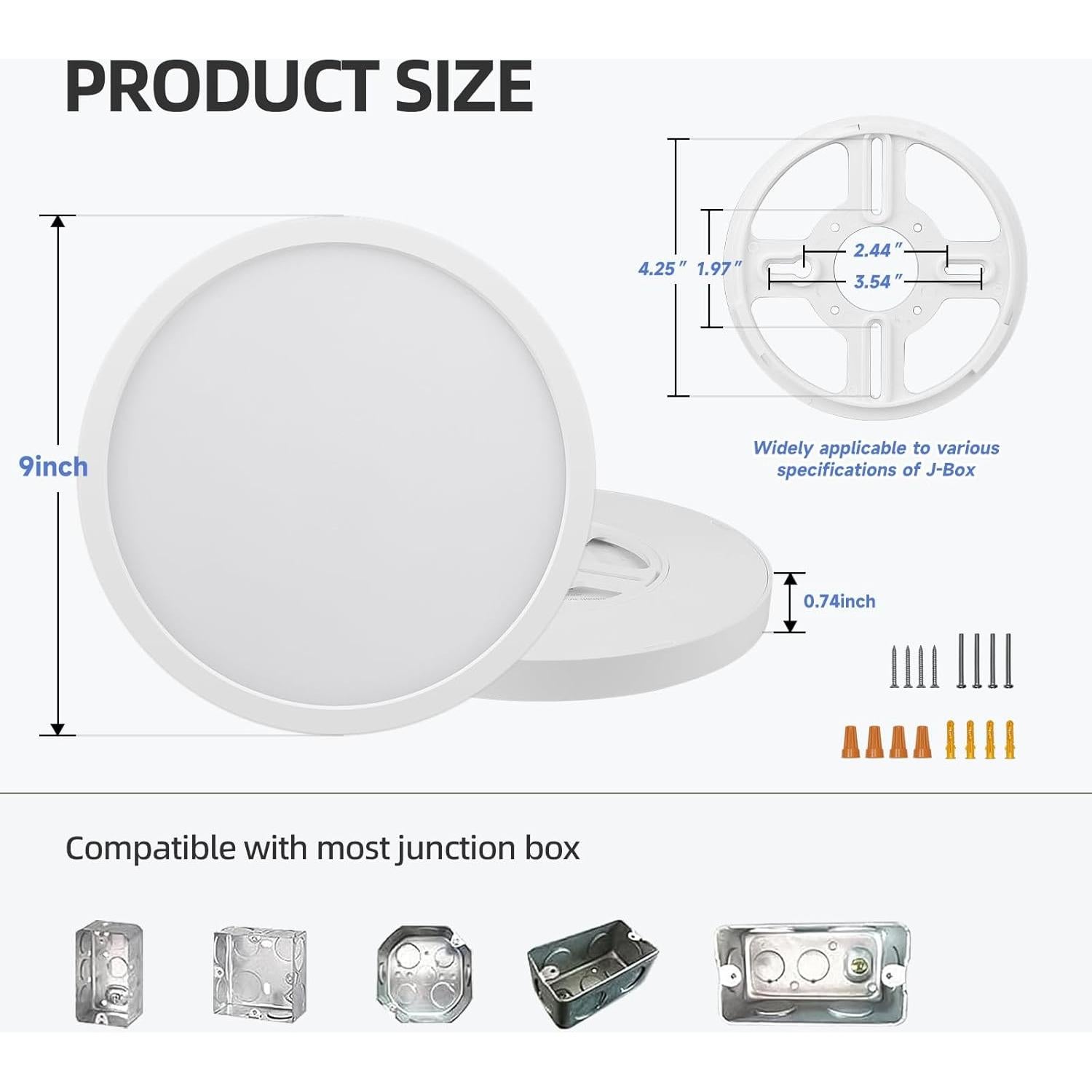Luz de Techo LED Empotrada ECOELER 24W 1800Lm 9" Regulable