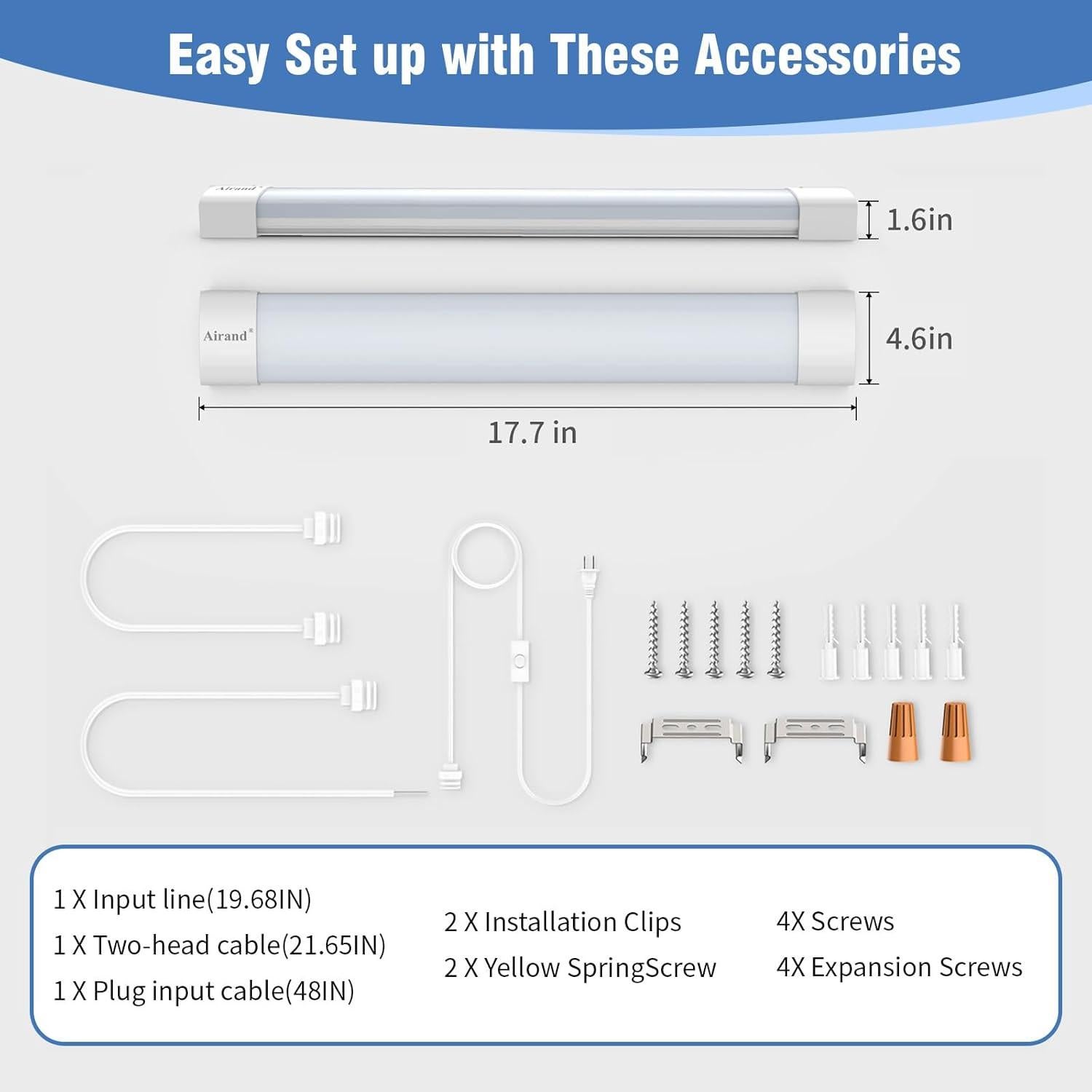 Luz de Techo LED Airand 16W 1800LM 5000K con Enchufe