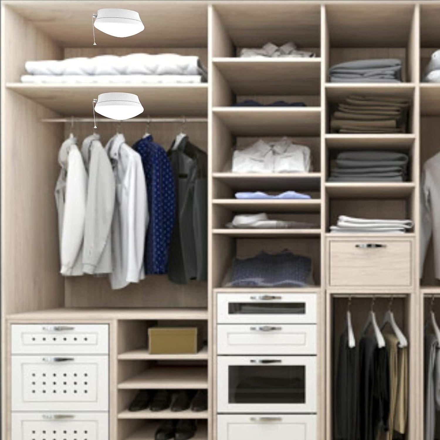 Luz de Techo LED Lightdot 12W 4000K con Cadena de Tirar - 2 Paquete