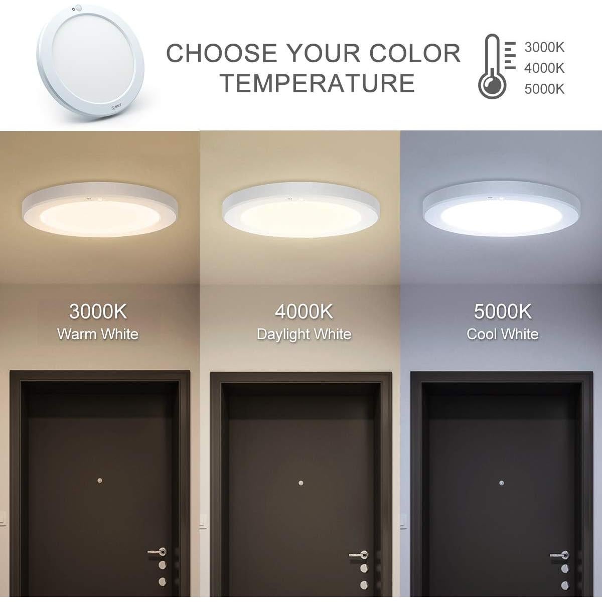 Luz de Techo LED S NMT 15W con Sensor de Movimiento 1500LM