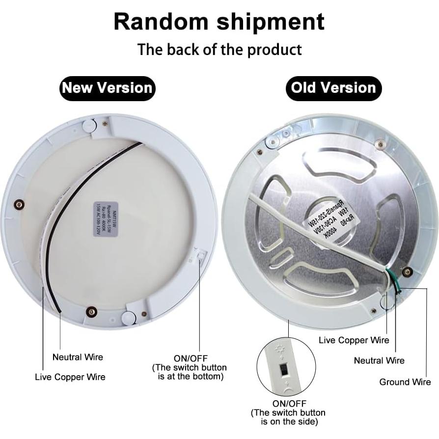 Luz de Techo LED S NMT 15W con Sensor de Movimiento 1500LM