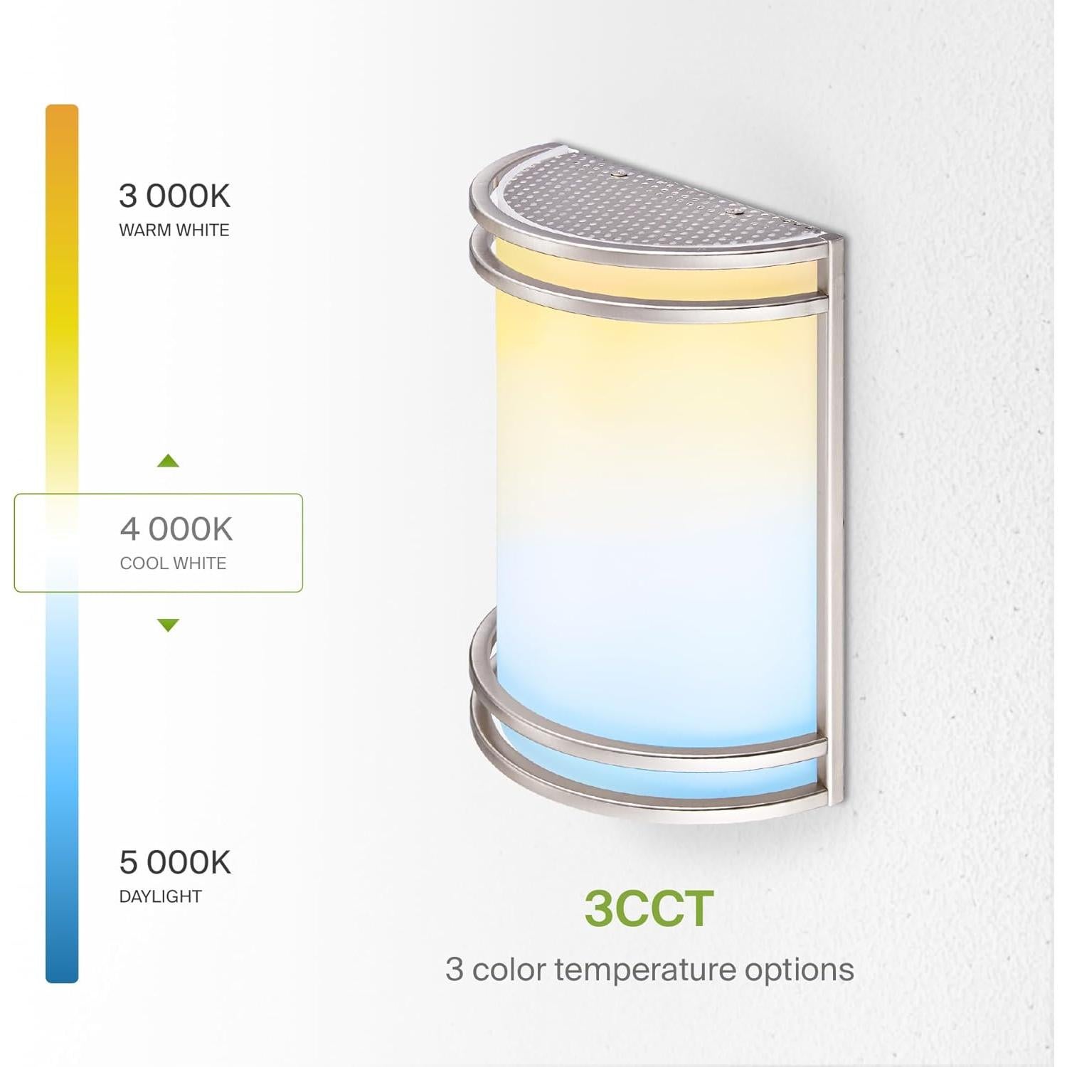 Lámpara de Pared LED ASD 10" Níquel Cepillado 3000K-5000K