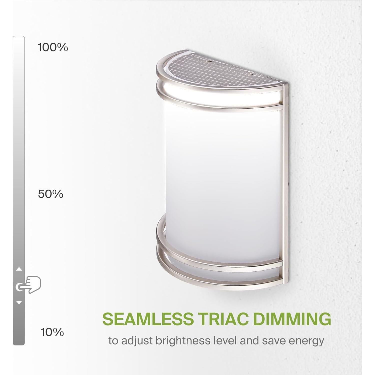 Lámpara de Pared LED ASD 10" Níquel Cepillado 3000K-5000K