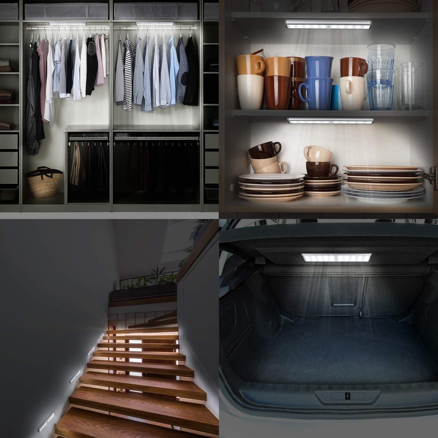 Luces de Gabinete LEPOTEC 20 LED Recargables USB con Sensor