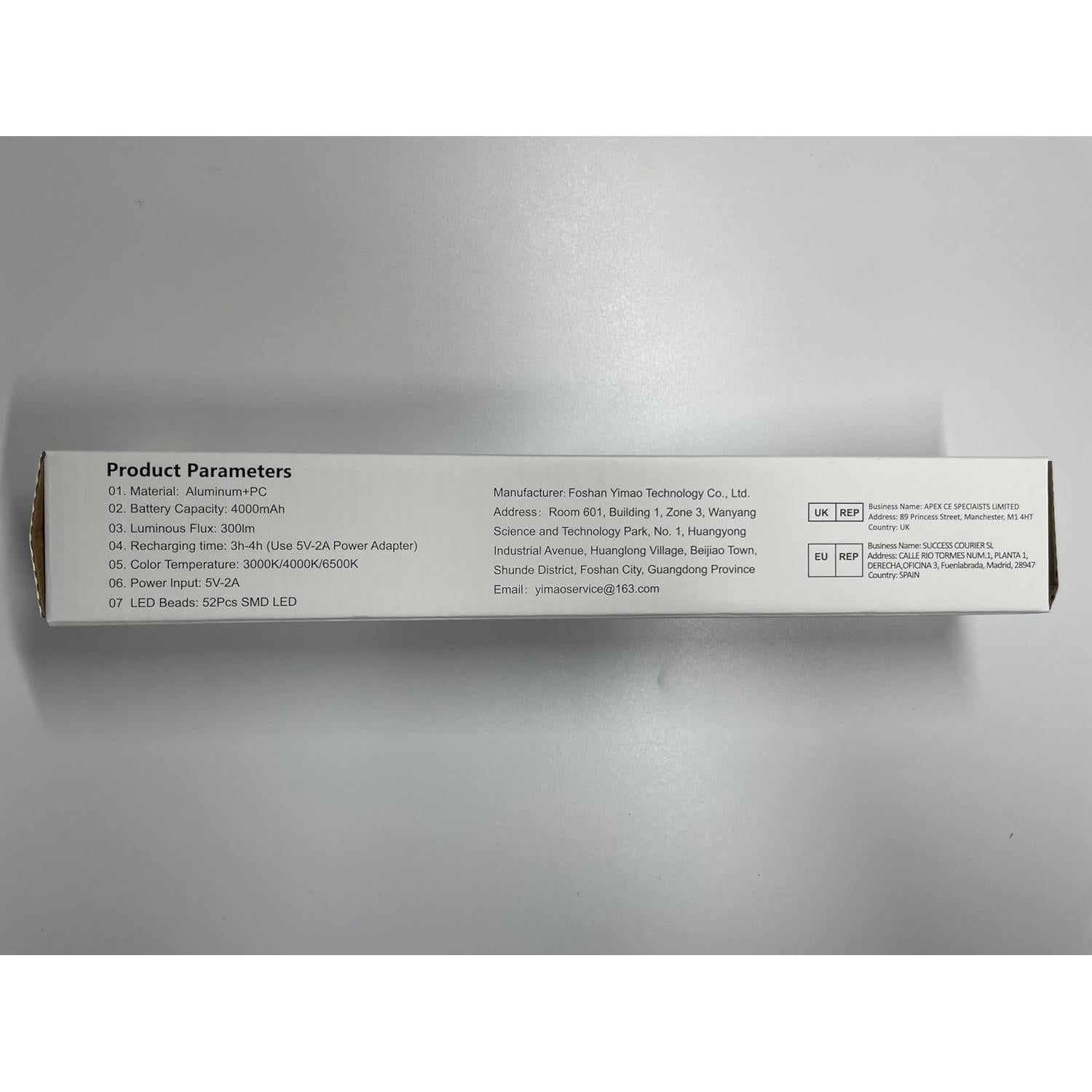 Barra de Luz LED Recargable con Sensor de Movimiento - Negro