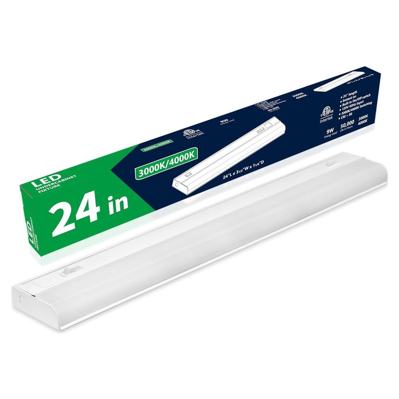 Luces LED de Gabinete HARRRRD 61x10.16cm Regulables 3000K/4000K