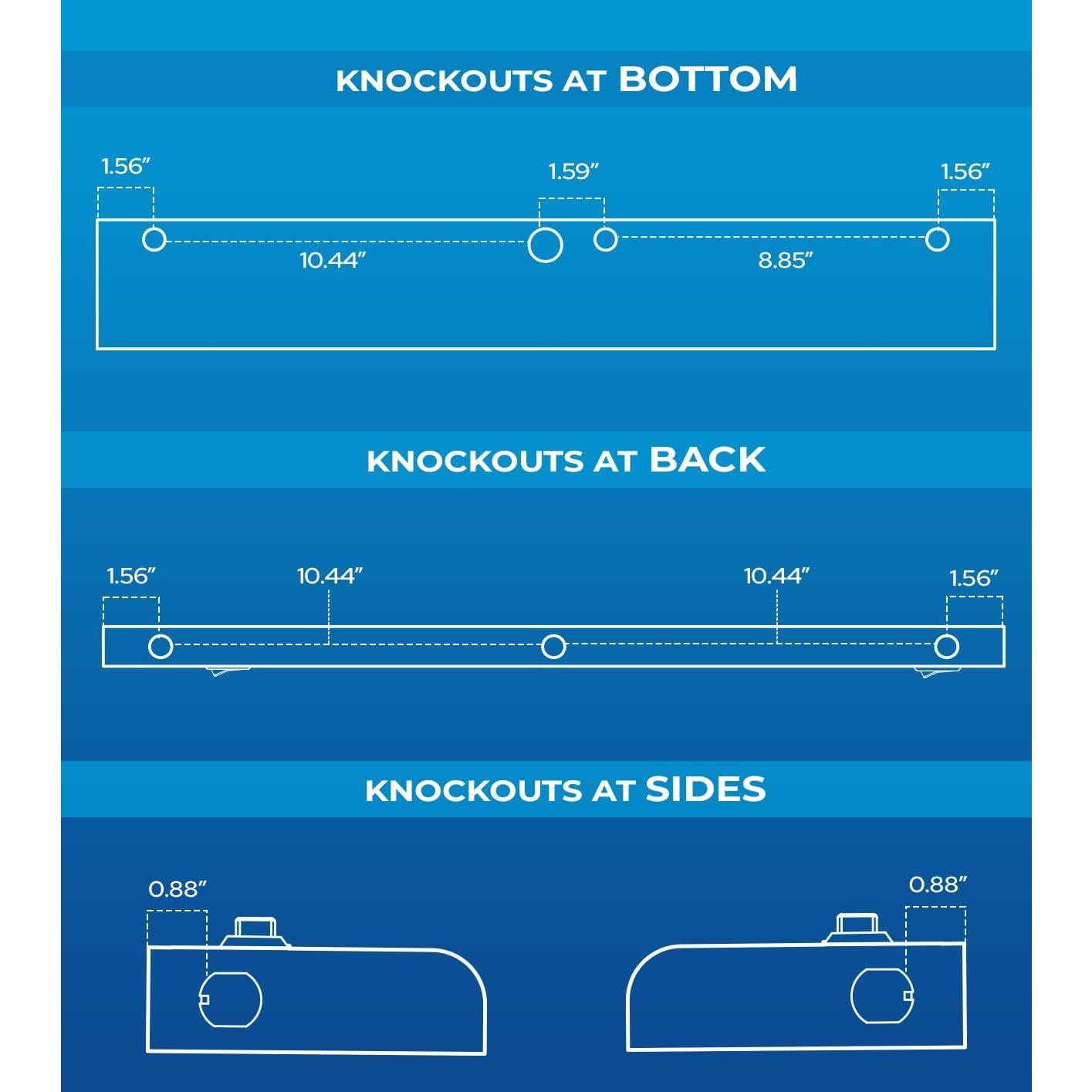 Luces LED de Gabinete HARRRRD 61x10.16cm Regulables 3000K/4000K