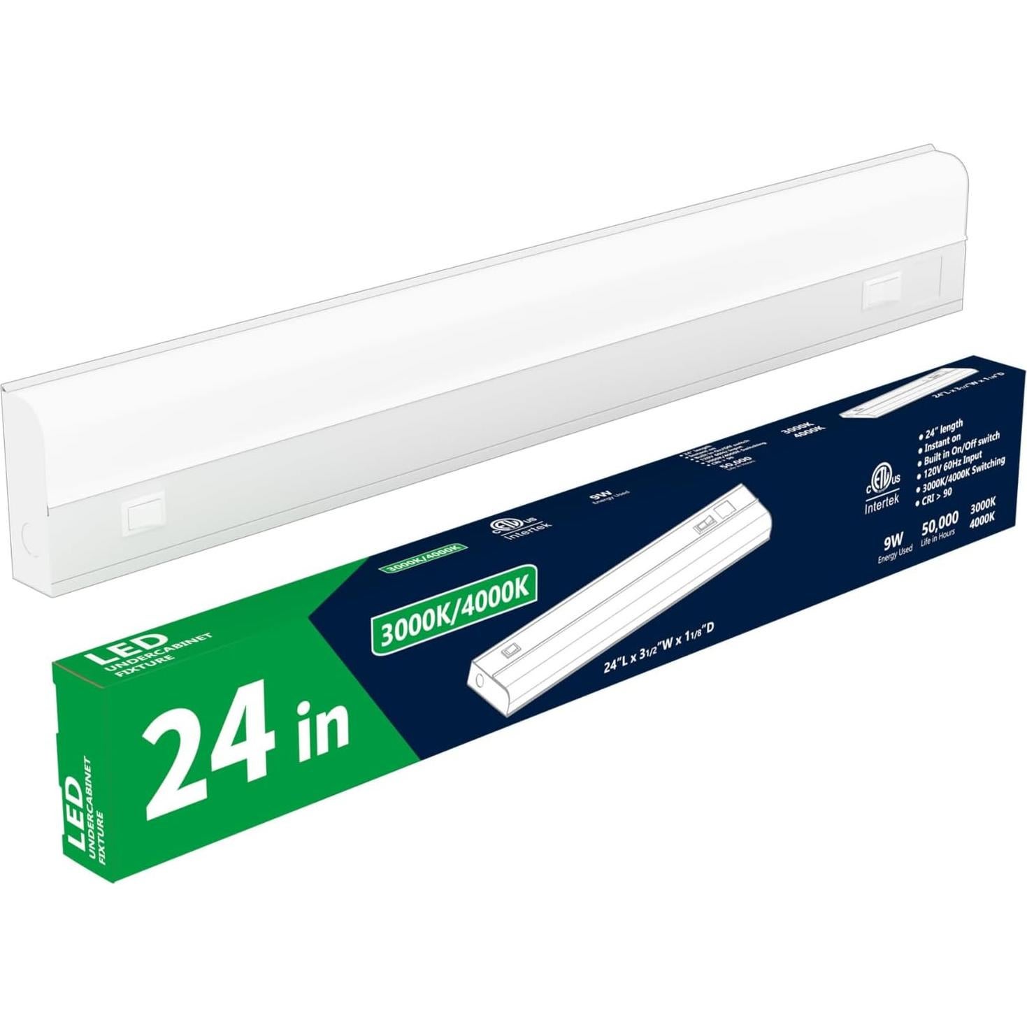 Luces LED de Gabinete HARRRRD 61x10.16cm Regulables 3000K/4000K