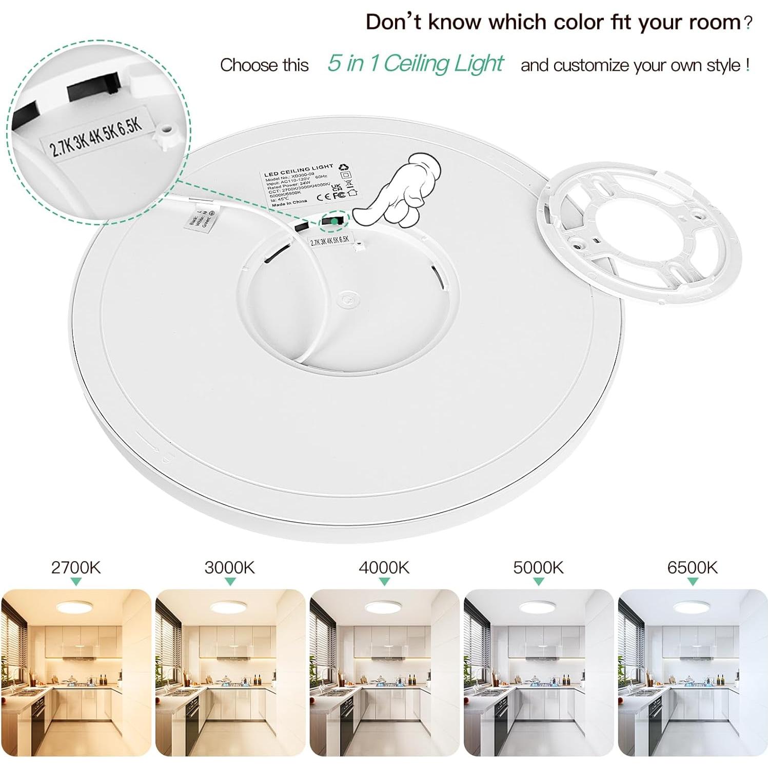 Lámpara de Techo LED Brightever 30.48 cm 24W 5CCT Regulable