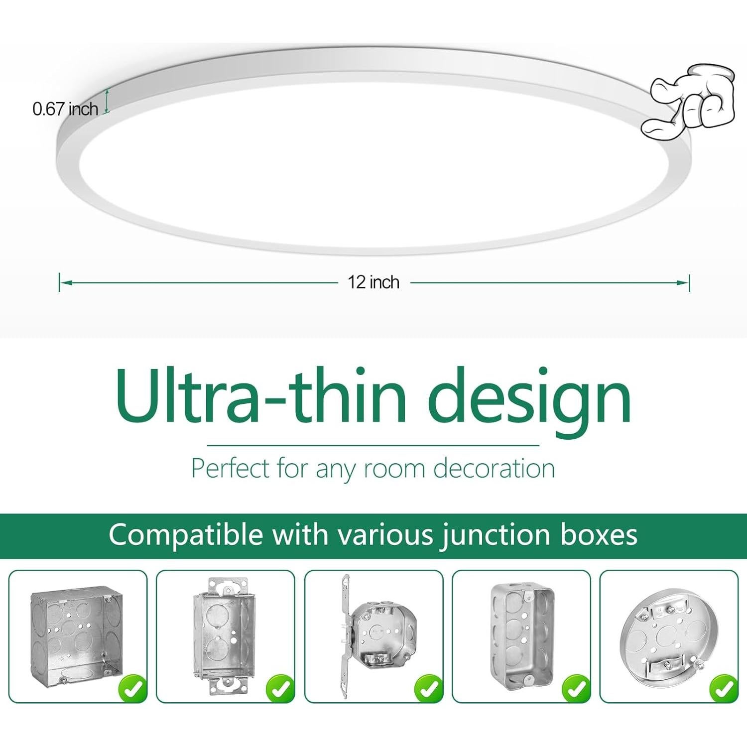 Lámpara de Techo LED Brightever 30.48 cm 24W 5CCT Regulable