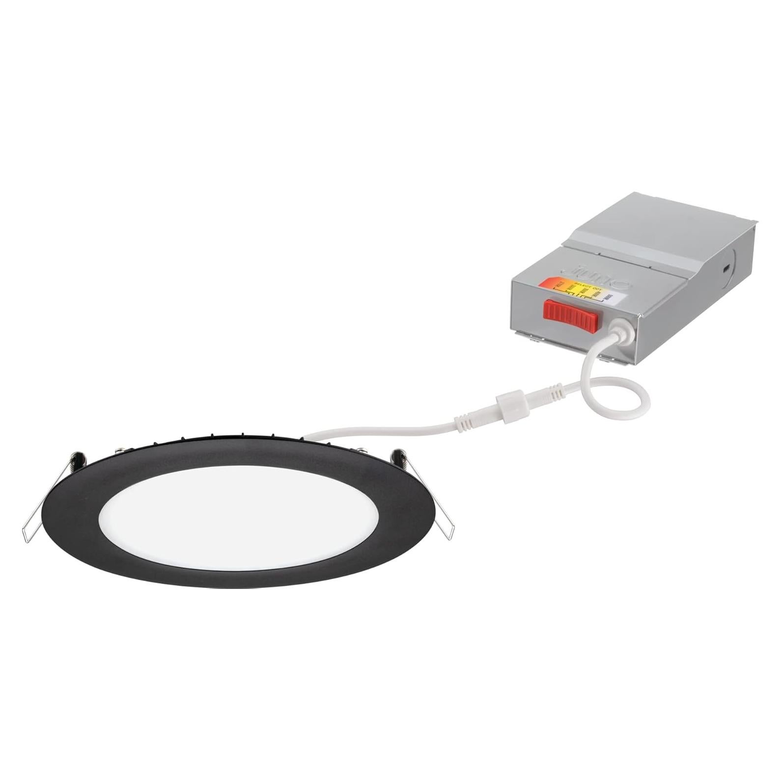 Luz Empotrada LED Juno 6 Pulgadas Ajustable 5-en-1 Negro Mate