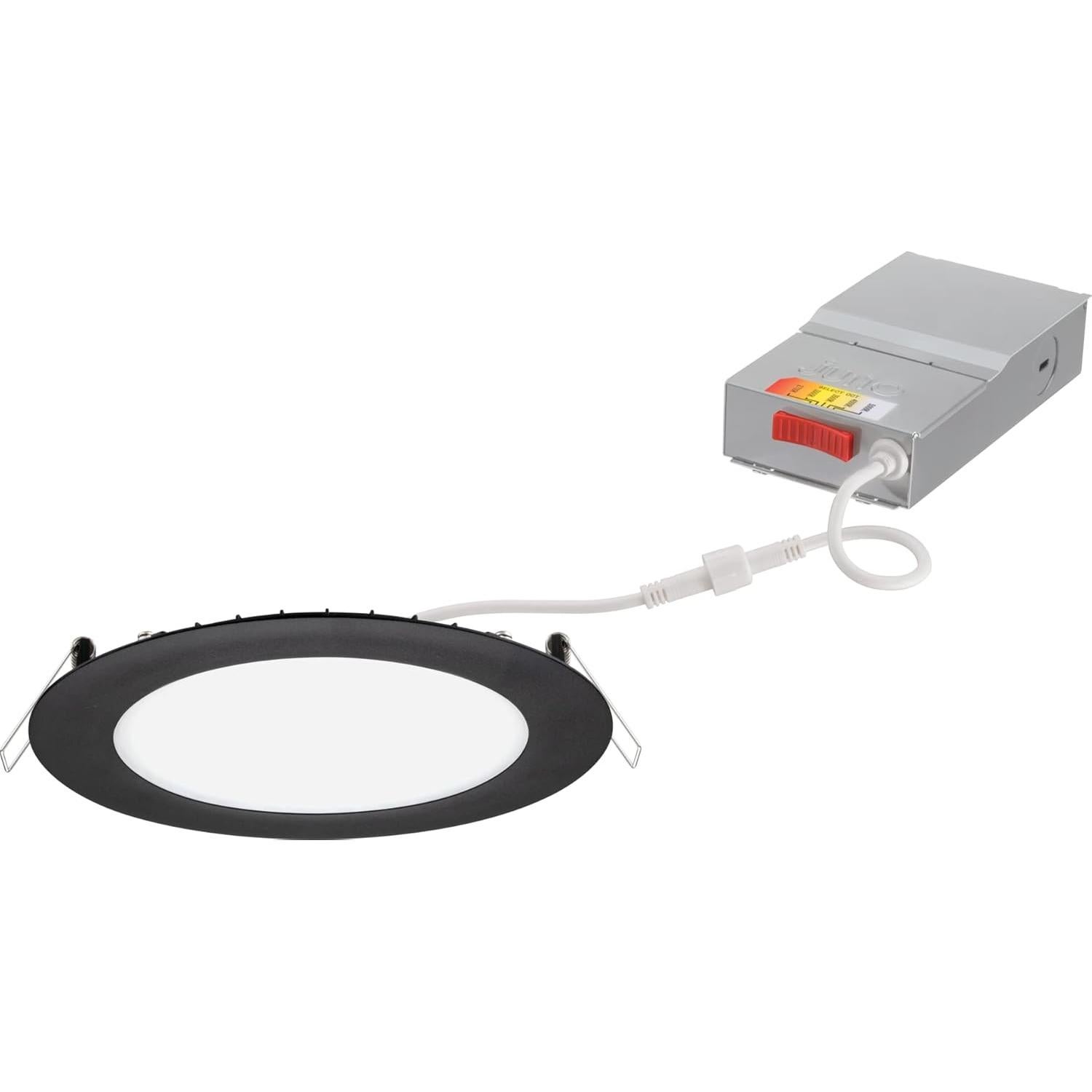 Luz Empotrada LED Juno 6 Pulgadas Ajustable 5-en-1 Negro Mate