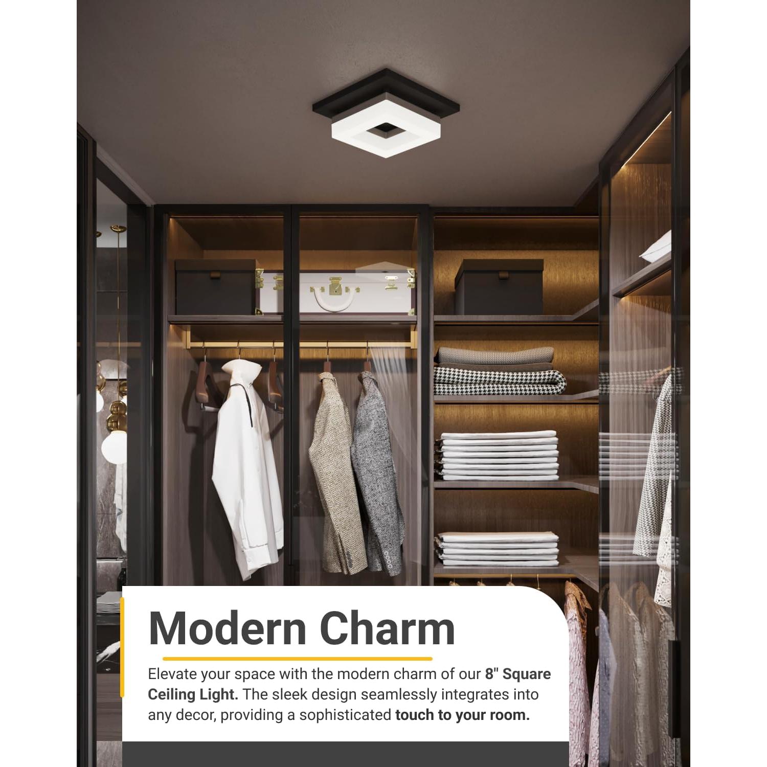 Luz de Techo LED Cuadrada Sunco 20.8x20.8cm 5 Temperaturas