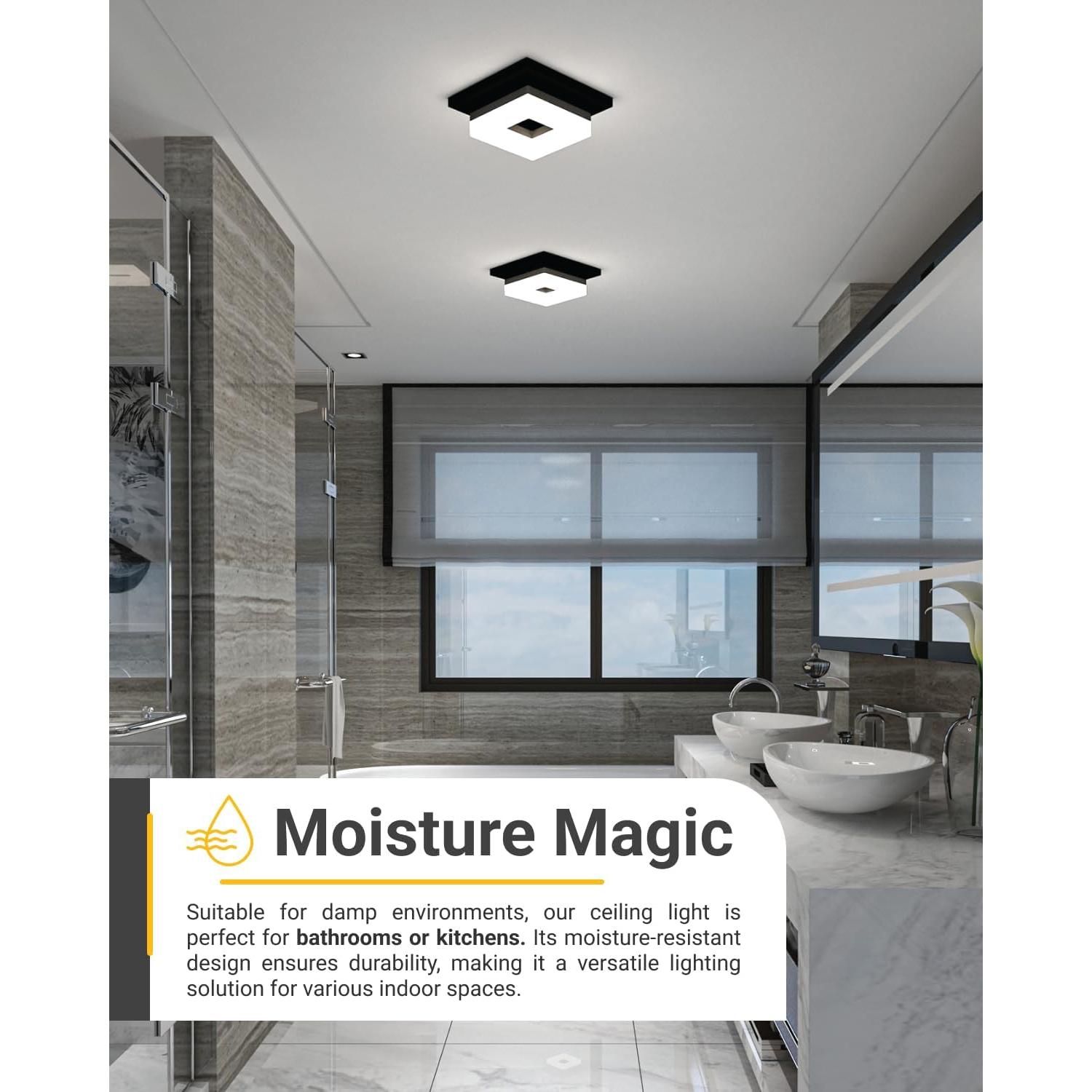 Luz de Techo LED Cuadrada Sunco 20.8x20.8cm 5 Temperaturas