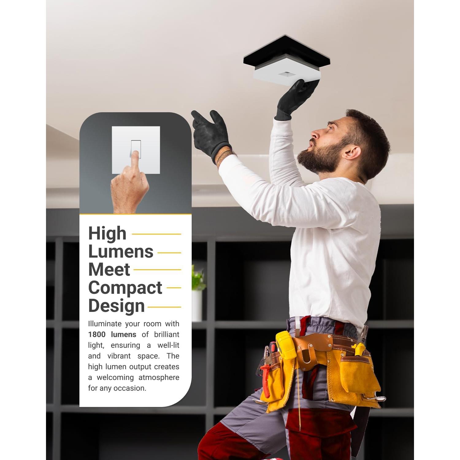 Luz de Techo LED Cuadrada Sunco 20.8x20.8cm 5 Temperaturas