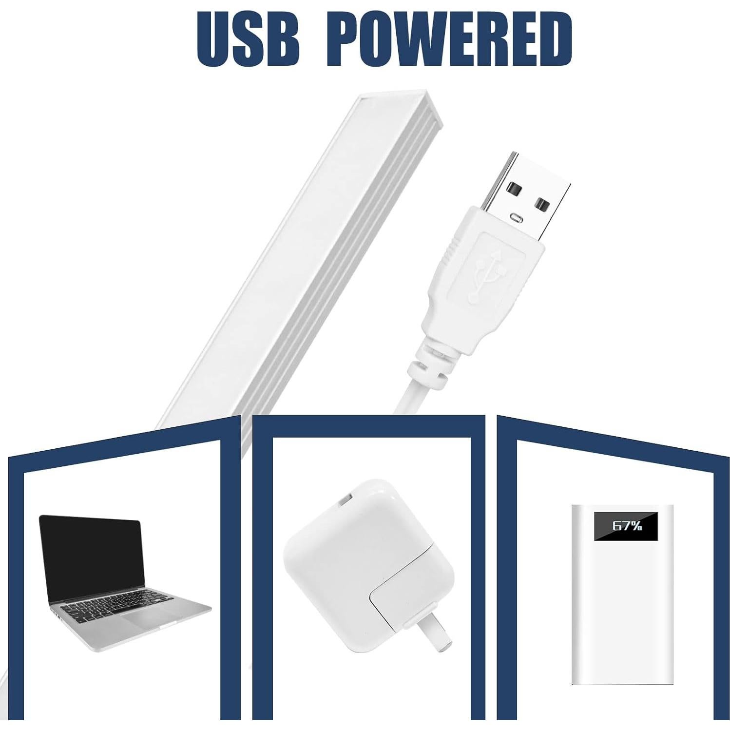 2 Pack Luz LED Bajo Gabinete DWEPTU con Enchufe AC 30.5 cm