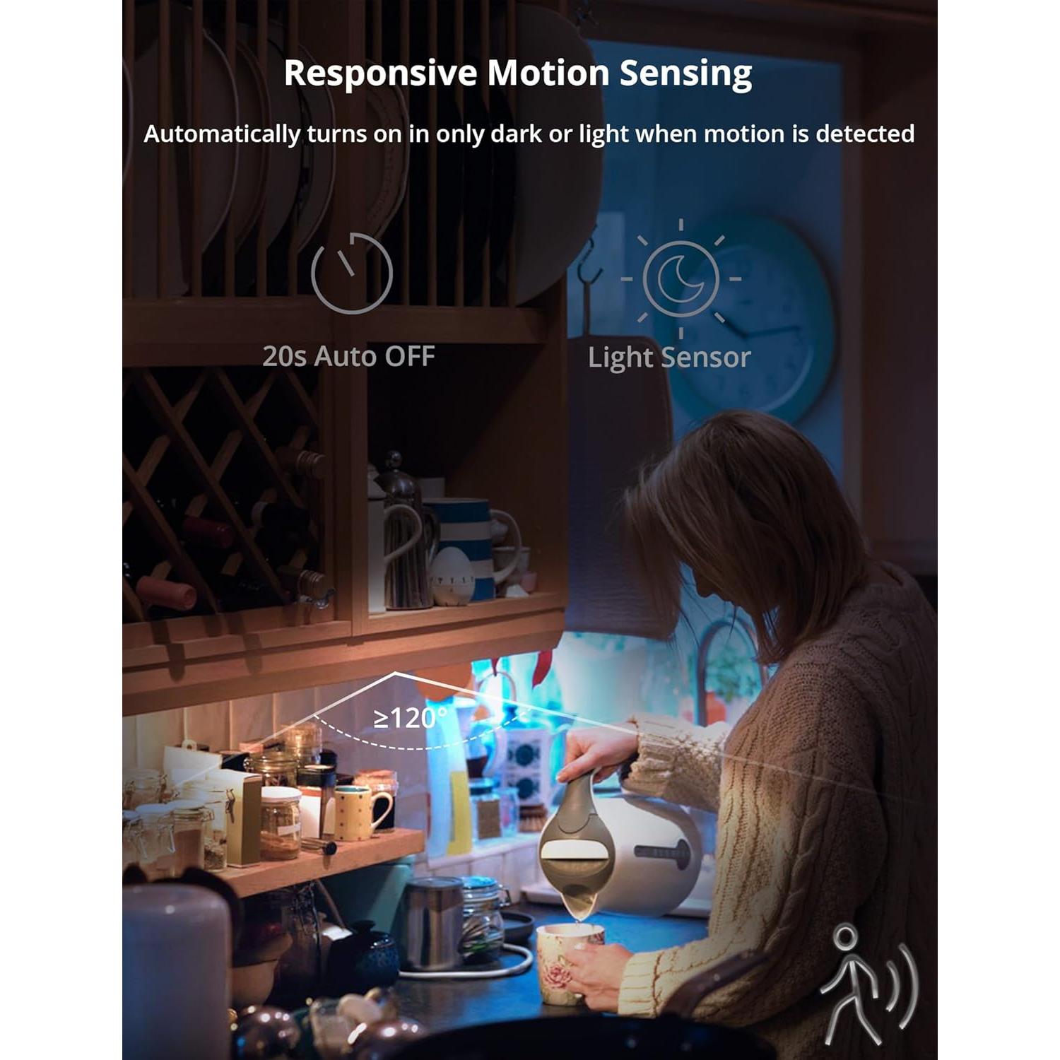 Luz Bajo Gabinete SEENZEEN 60cm LED Regulable Batería 4400mAh