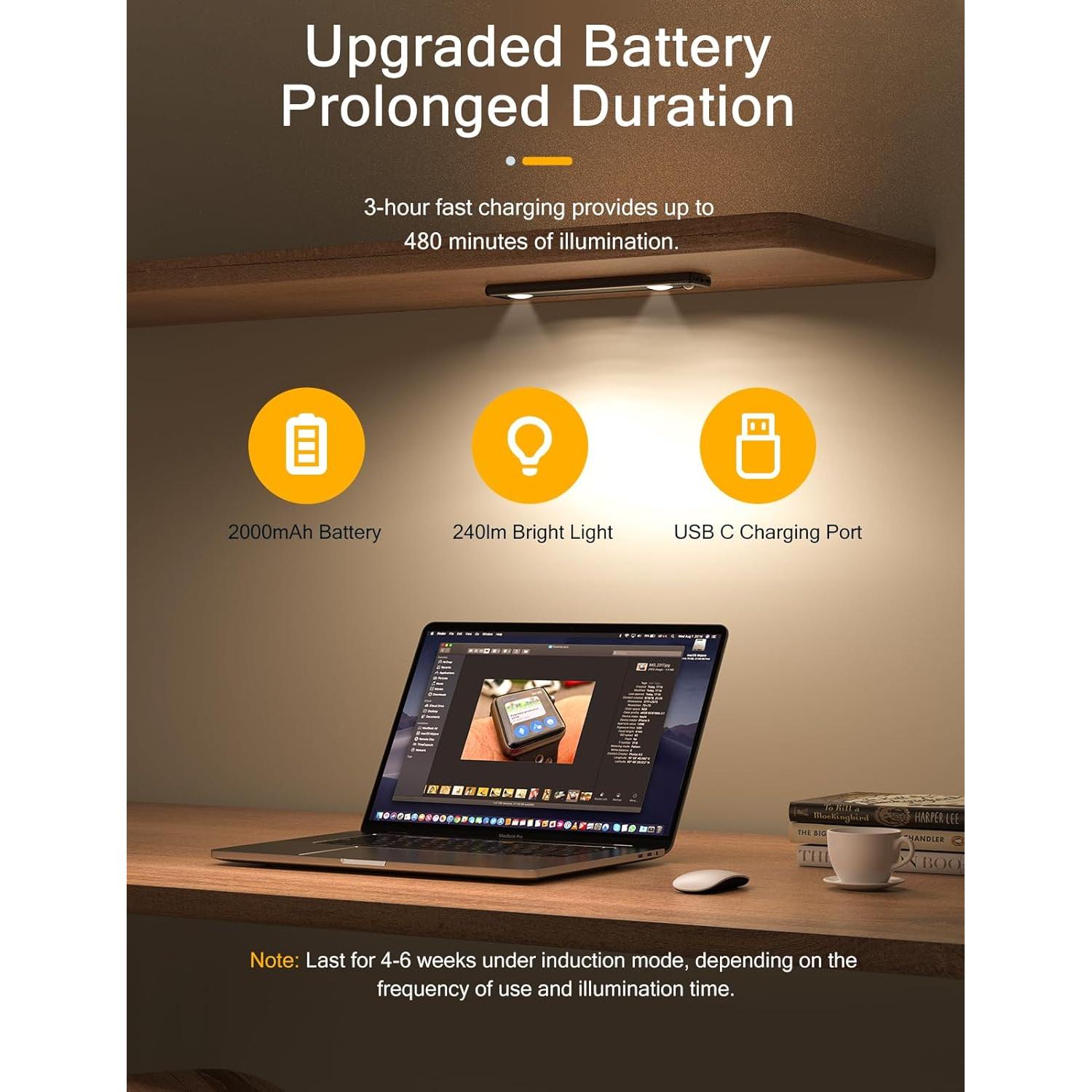 Luces LED Inalámbricas YIGER 10in con Sensor de Movimiento