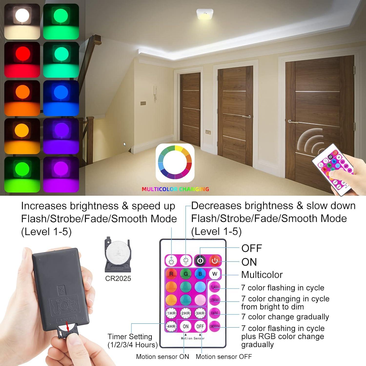 Luz LED con Sensor de Movimiento BIGMONAT 250 Lúmenes RGB