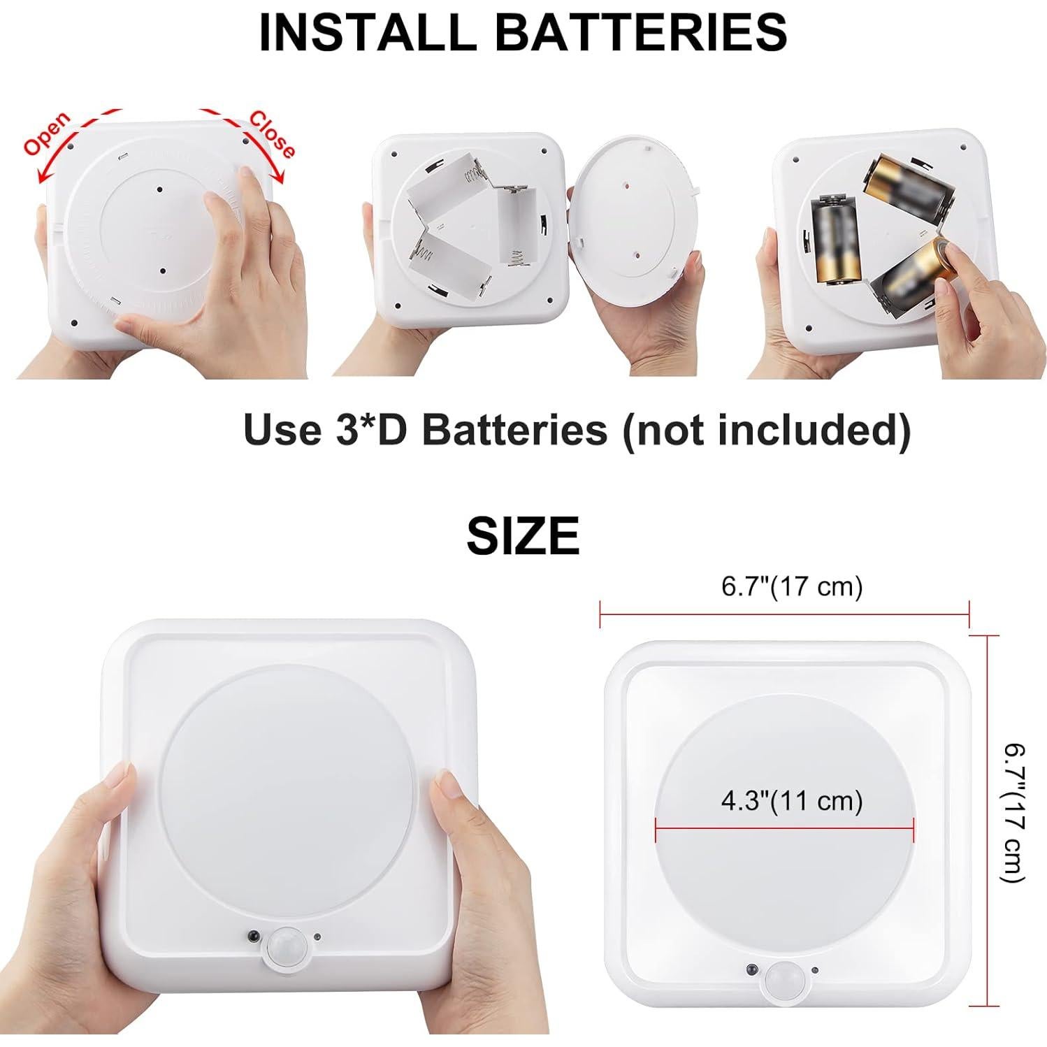 Luz LED con Sensor de Movimiento BIGMONAT 250 Lúmenes RGB