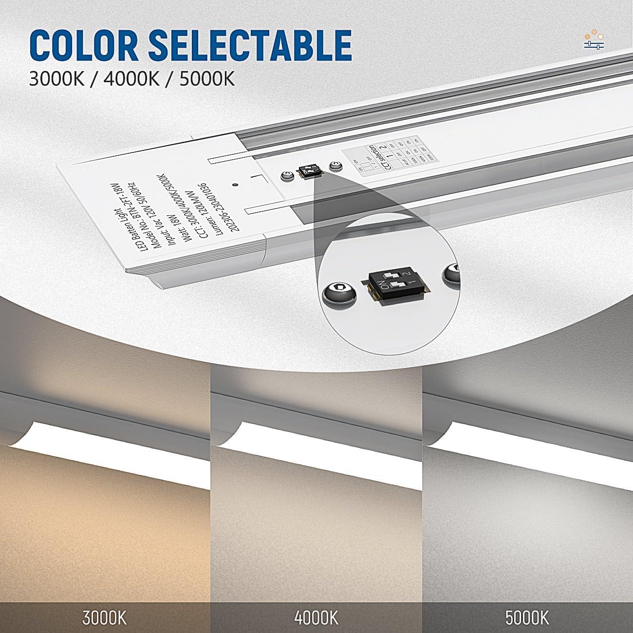 Luz de Taller LED DAKASON 4FT 36W 4320lm Ajustable 3000K/4000K/5000K