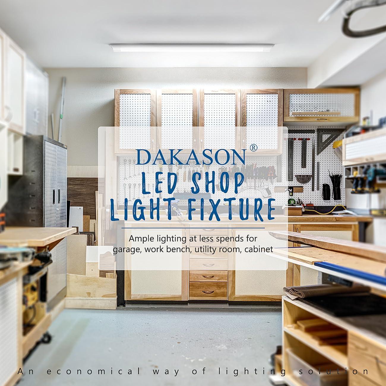 Luz de Taller LED DAKASON 4FT 36W 4320lm Ajustable 3000K/4000K/5000K