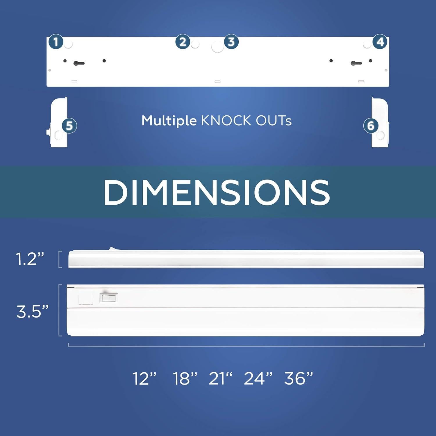 Iluminación LED bajo gabinete HARRRRD 30.48 cm 8W 3000K