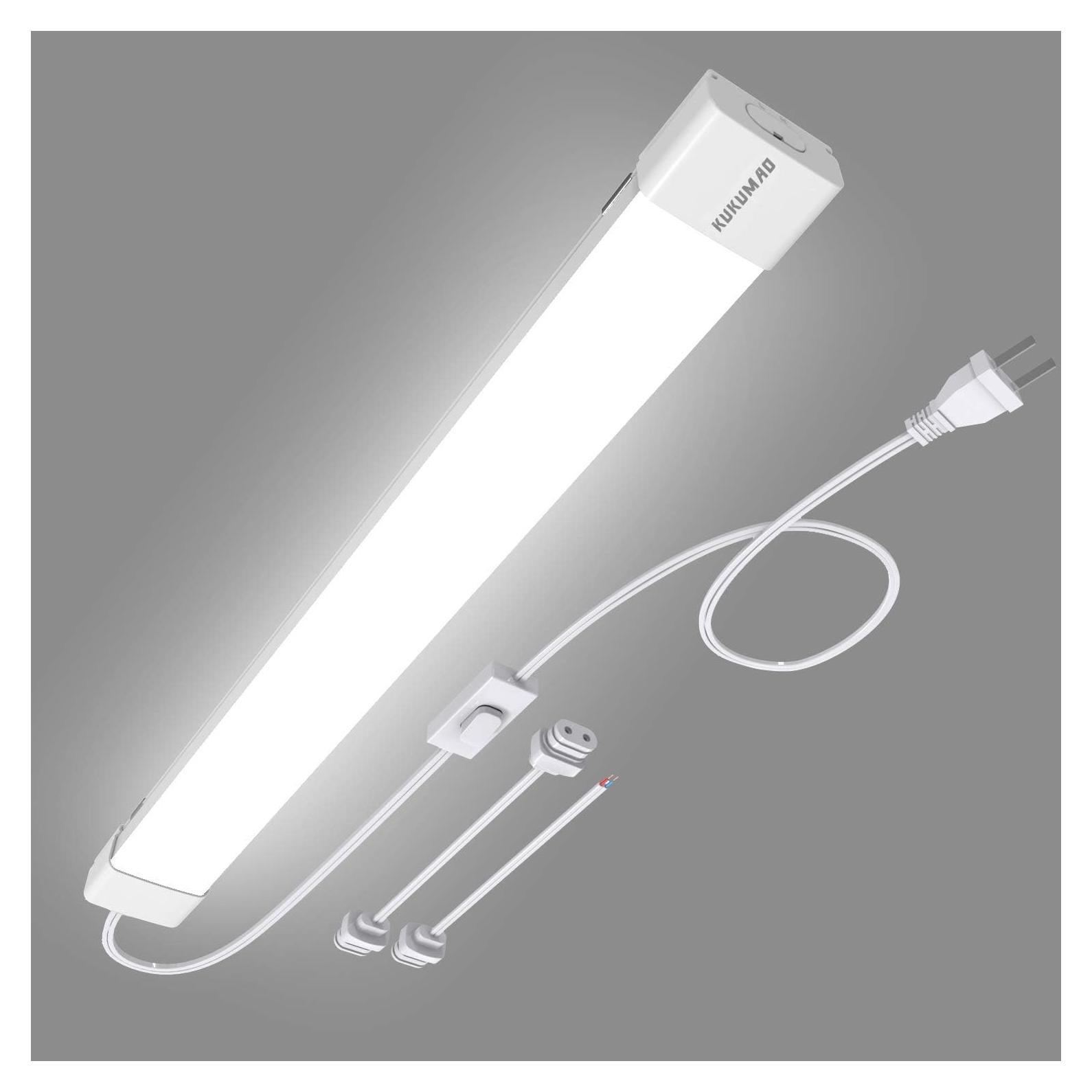 Lámpara de tubo LED KUKUMAO 18W 5000K 2 pies Enchufable