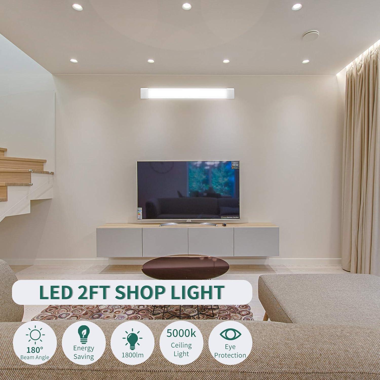 Lámpara de tubo LED KUKUMAO 18W 5000K 2 pies Enchufable