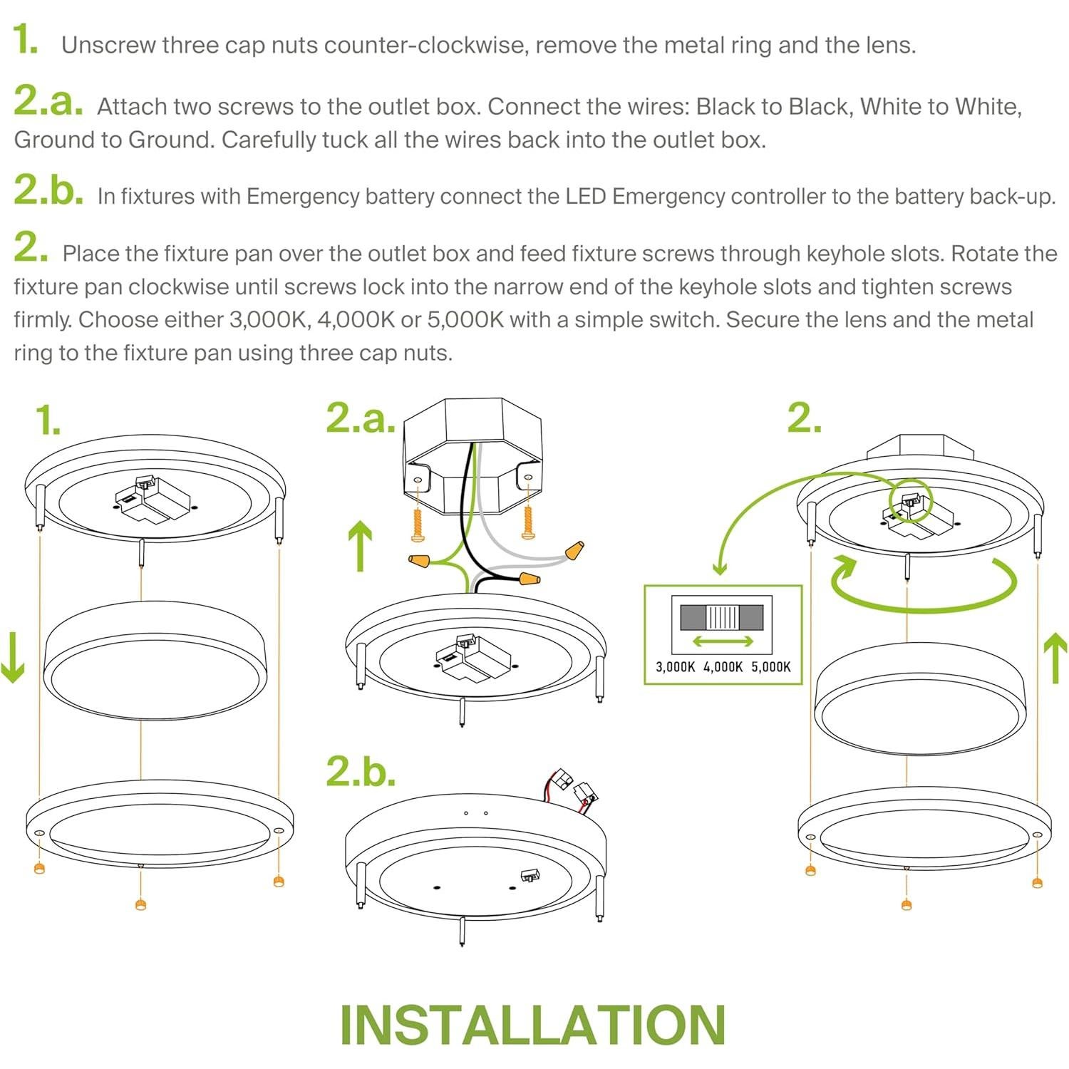 ASD LED 16 Inch Round Flush Mount Light Fixture | 24W 1900LM 3000K-5000K 120V | 3CCT, Dimmable, Energy Star, ETL Listed | Close to Ceiling Double Ring Lamp, Low Profile Lighting | Nickel