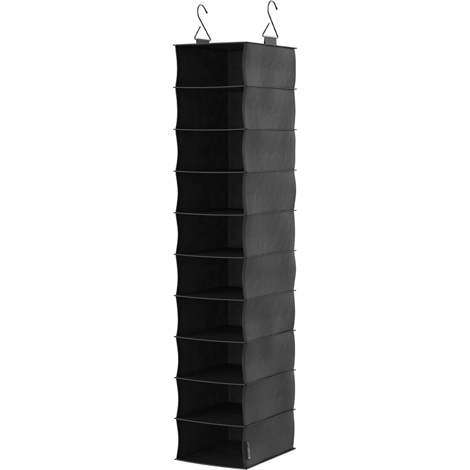 Organizador Colgante de Tela ClosetMaid 10 Estantes Negro