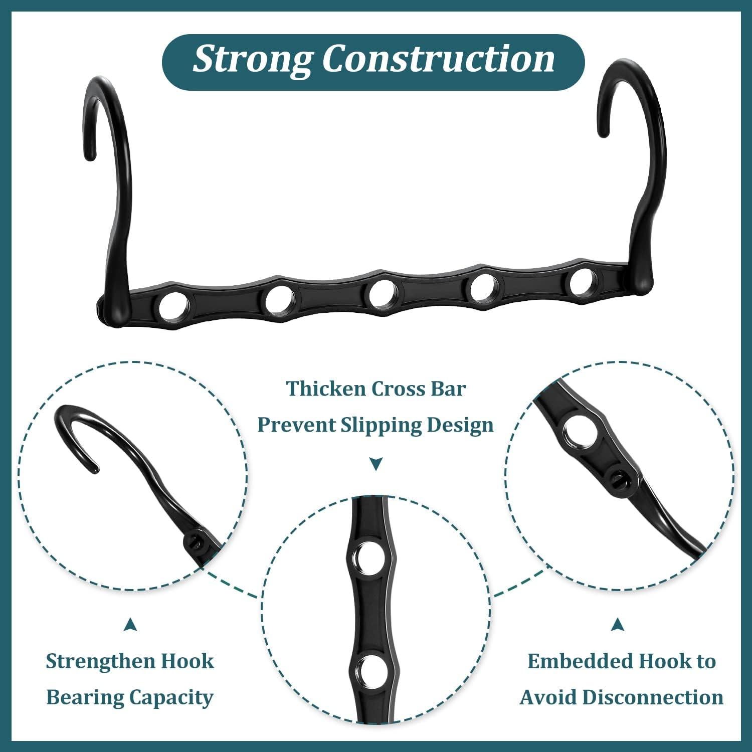 Perchas Mágicas AMKUFO 6 Piezas Ahorro de Espacio Negro