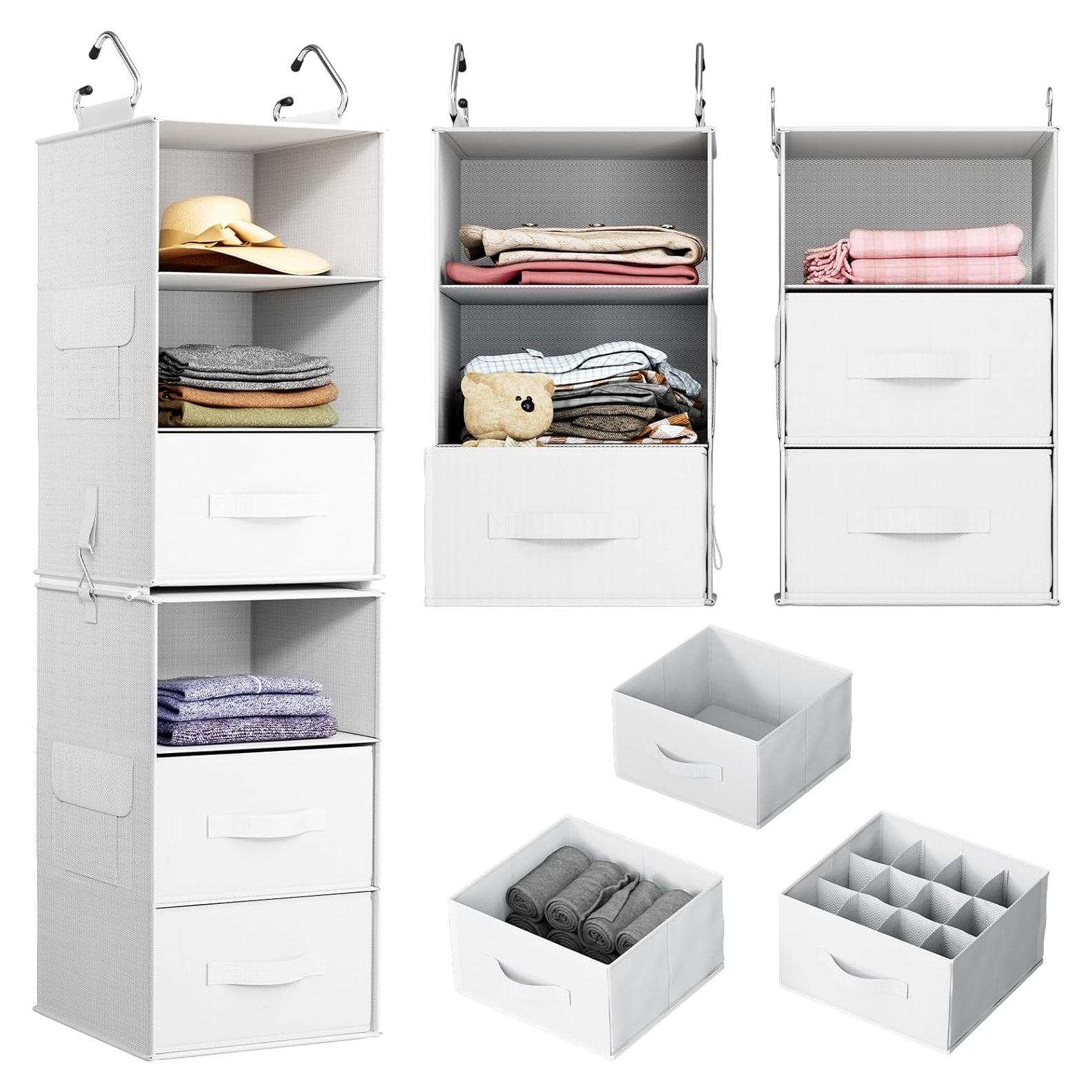 Organizador de Closet Colgante Pipishell 6 Estantes Blanco